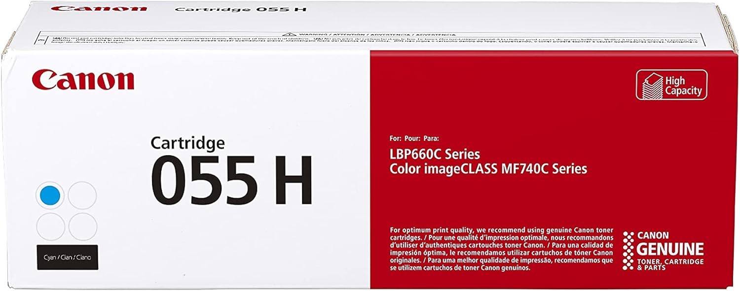 Canon Genuine Toner, Cartridge 055 Cyan, High Capacity (3019C001) 1 Pack Color imageCLASS