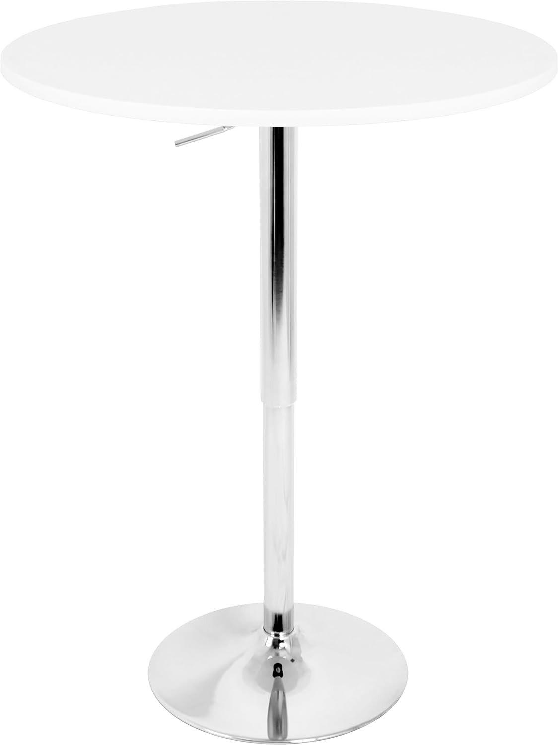 LumiSource Elia Contemporary Adjustable Bar Height Table in White