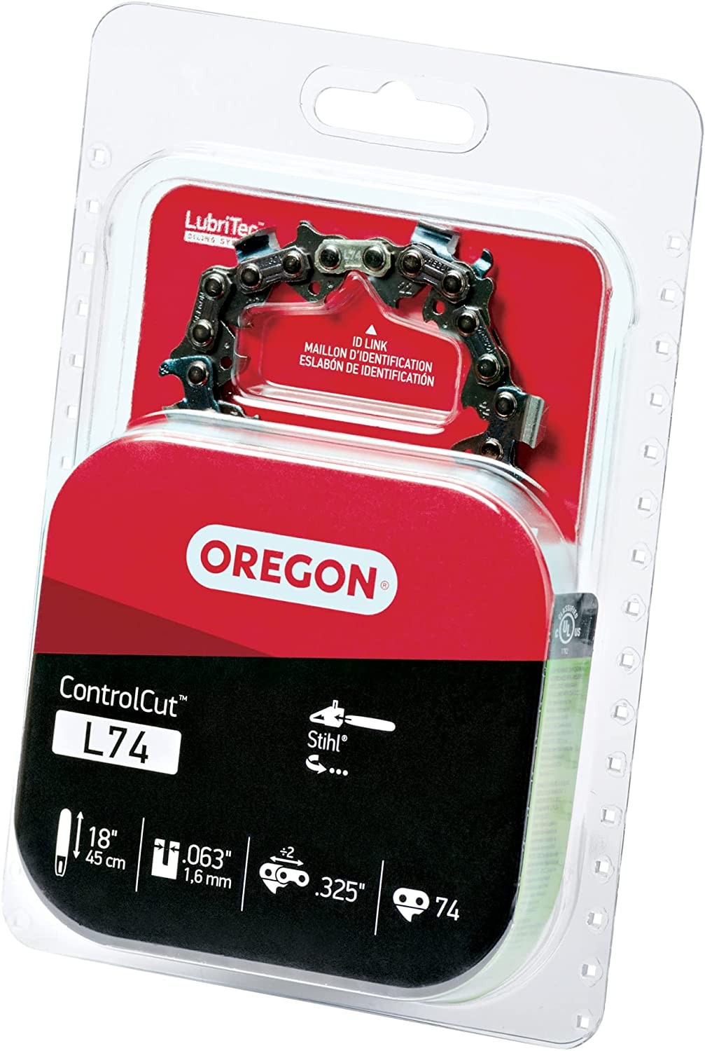 Oregon L74 ControlCut Replacement Chainsaw Chain for 18-Inch Guide Bar ...