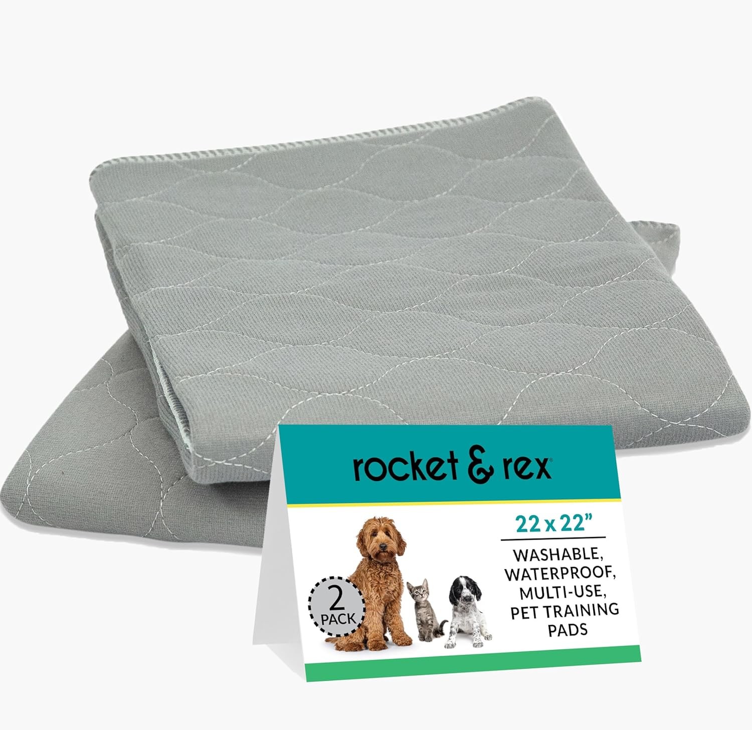 rocket & rex Premium Washable Pee Pads for Dogs Reusable Puppy Pads