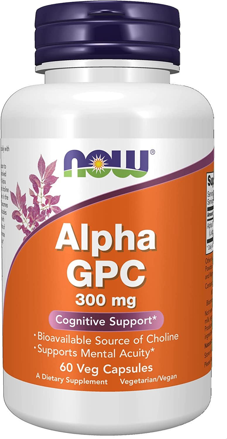 NOW Supplements, Alpha GPC 300 mg with Bioavailable Source of Choline