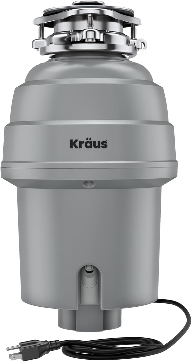 Kraus Wasteguard Continuous Feed 1/3-HP Septic Safe Corded Garbage Disposal With Noise Insulation - View #5