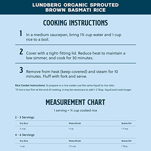 Lundberg Family Farms Organic Sprouted Brown Basmati Rice, Germinated