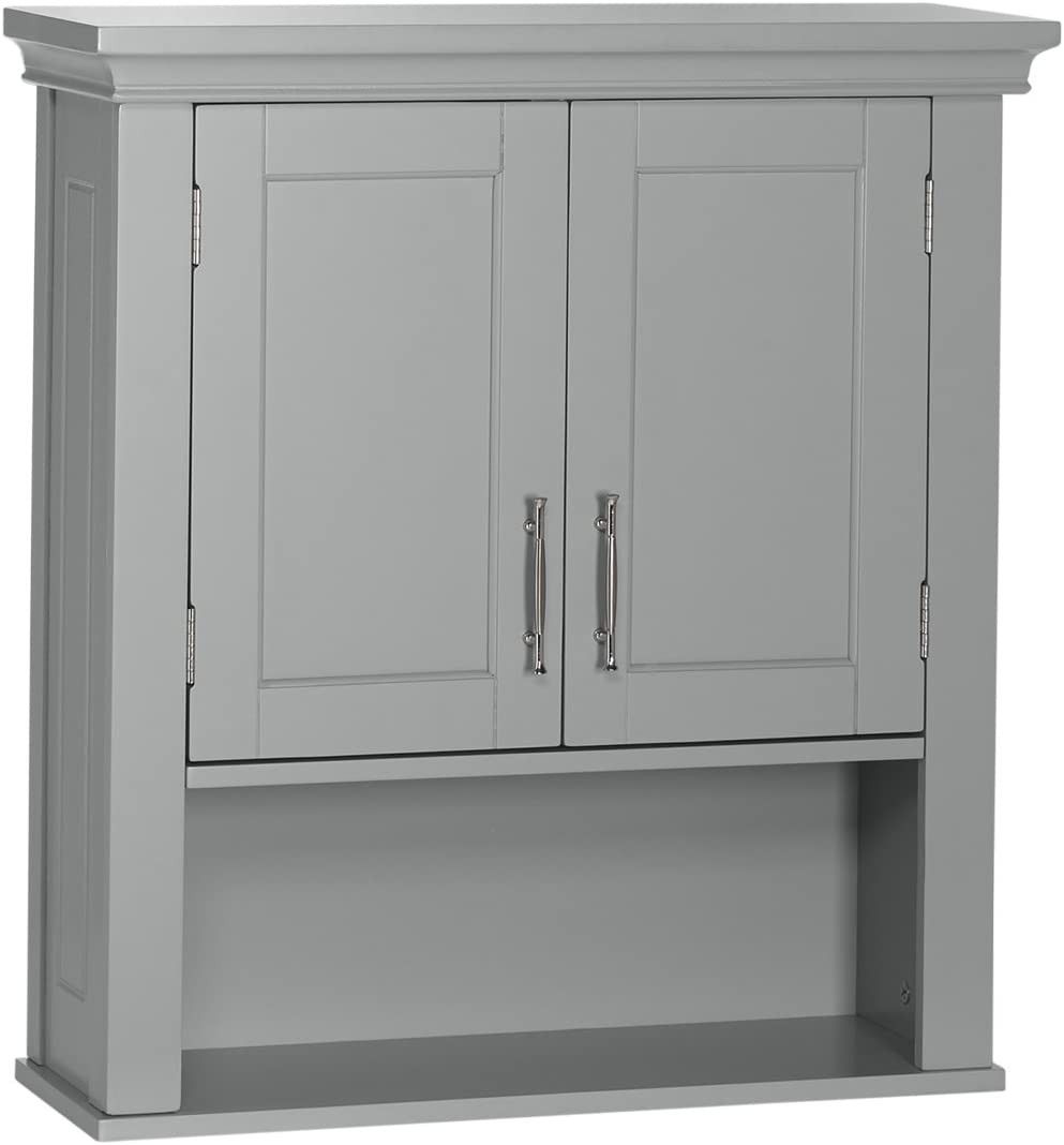 RiverRidge Somerset TwoDoor Bathroom Storage, Gray Wall