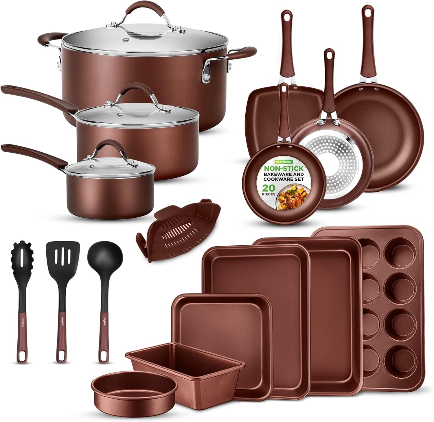 NutriChef Kitchenware Pots & Pans Set – High-qualified Basic Kitchen ...