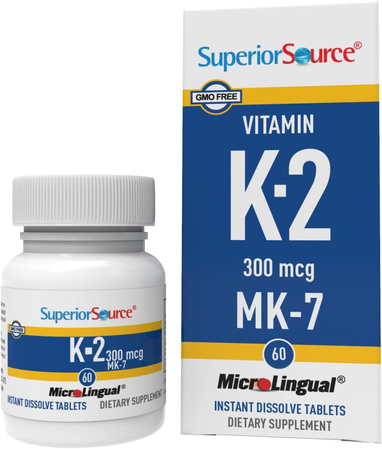 Superior Source Vitamin K2 MK7 (Menaquinone7), 300 mcg, Quick