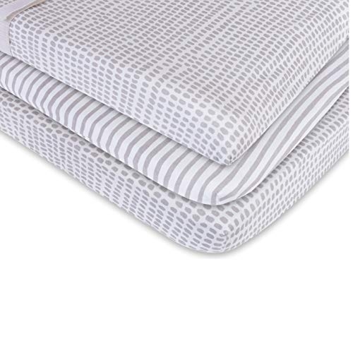 Ely's & Co. Waterproof Changing Pad Covers Cradles Sheets 2 Pack 100 Jersey Cotton with