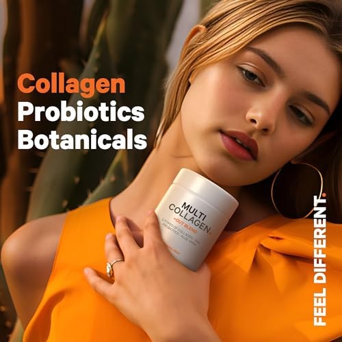 Codeage Multi Collagen + Gut Blend Supplement Digestive Probiotics