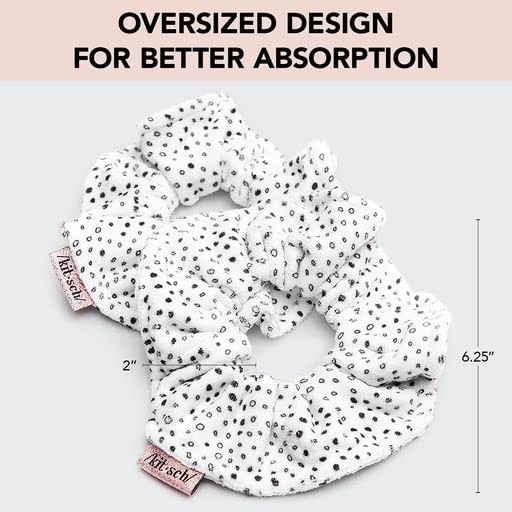 Kitsch Towel Scrunchie Ultra Soft Microfiber Hair Ties for Women