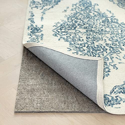 RUGPADUSA Dual Surface 6'x9' 3/8" Thick Felt + Rubber Enhanced NonSlip Rug Pad Adds