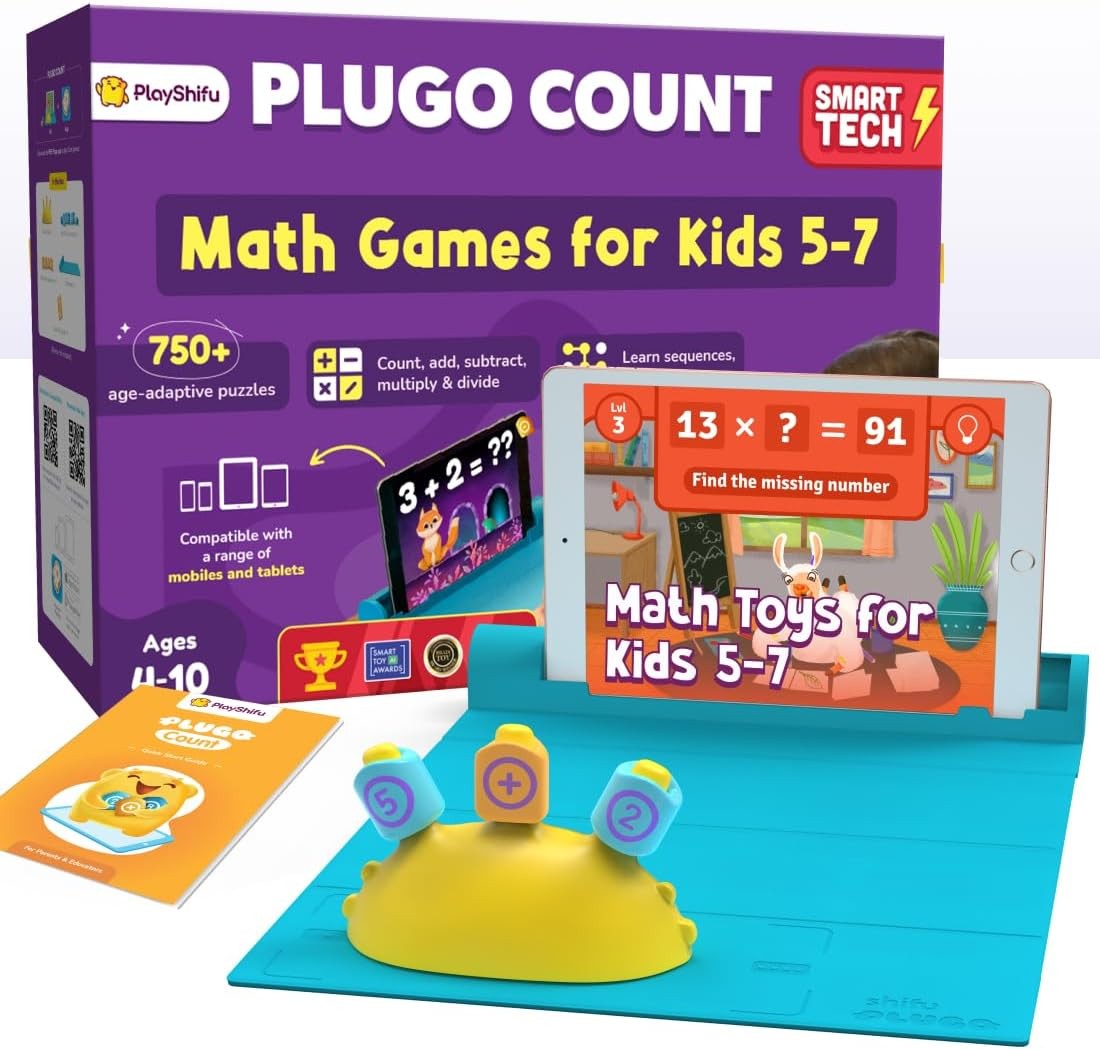 PlayShifu Math Games for Kids 5–7 – Plugo Count | STEM Learning Toy