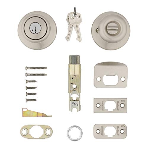 Kwikset Tylo Entry Door Knob with Lock and Key, Secure Keyed Handle