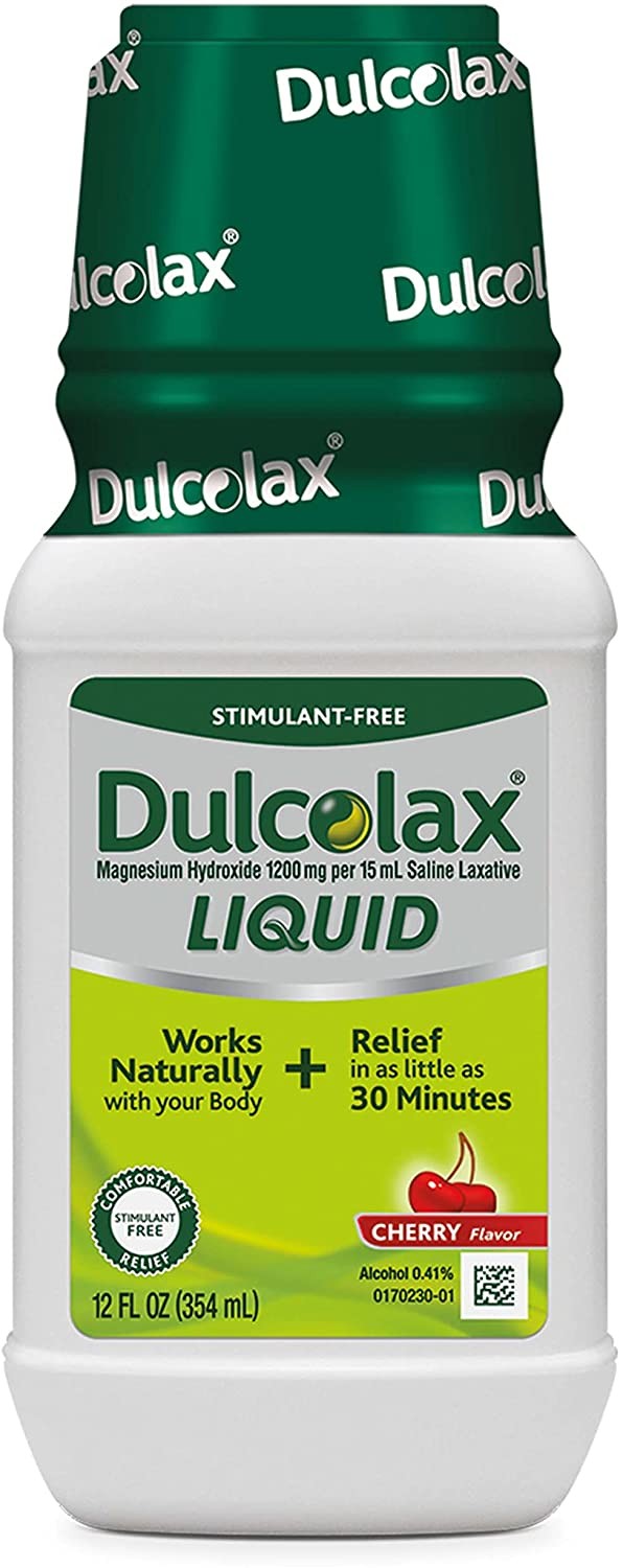 Dulcolax Liquid Laxative, Stimulant Free Laxative for Comfortable