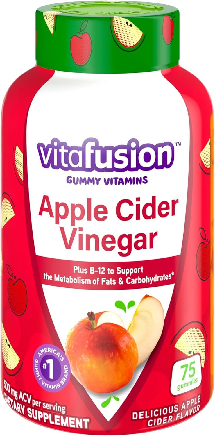 Vitafusion Apple Cider Vinegar Gummies, 500mg Apple Cider Vinegar per