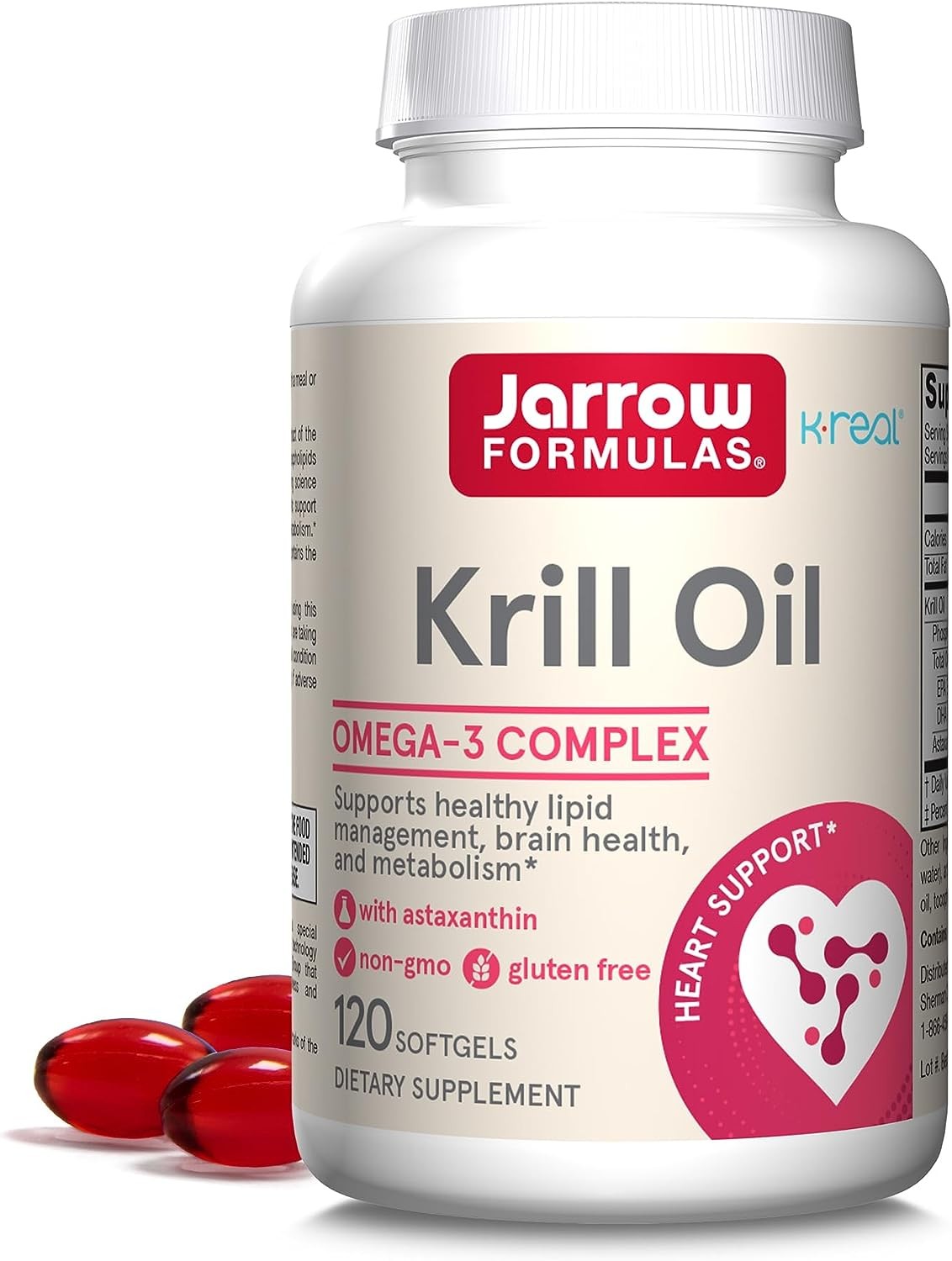 Jarrow Formulas Krill Oil Phospholipid Omega3 Complex with
