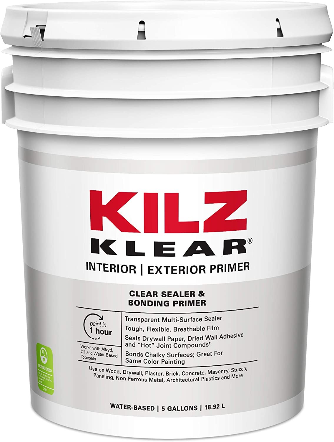 KILZ Klear Primer, Interior/Exterior, Clear, 5 Gallon Best Deals and