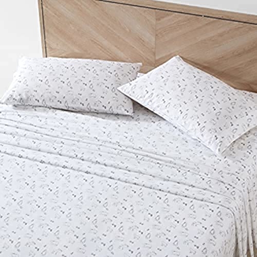 Eddie Bauer Twin XL Sheets, Cotton Percale Bedding Set, Crisp & Cool