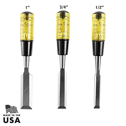Buck Brothers 1201030 3Piece Professional Wood Chisel Set, Woodwork