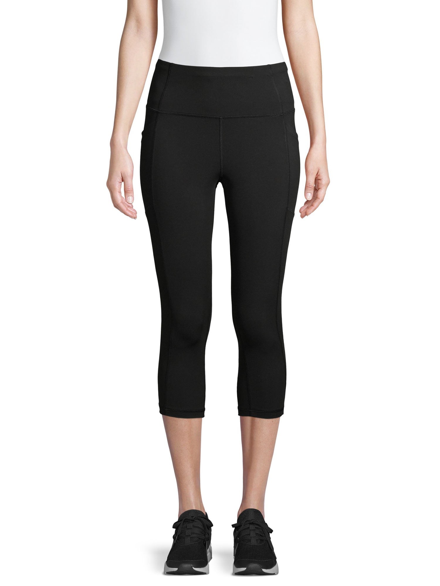 Avia Women's Performance Leggings with Ribbed Insets 