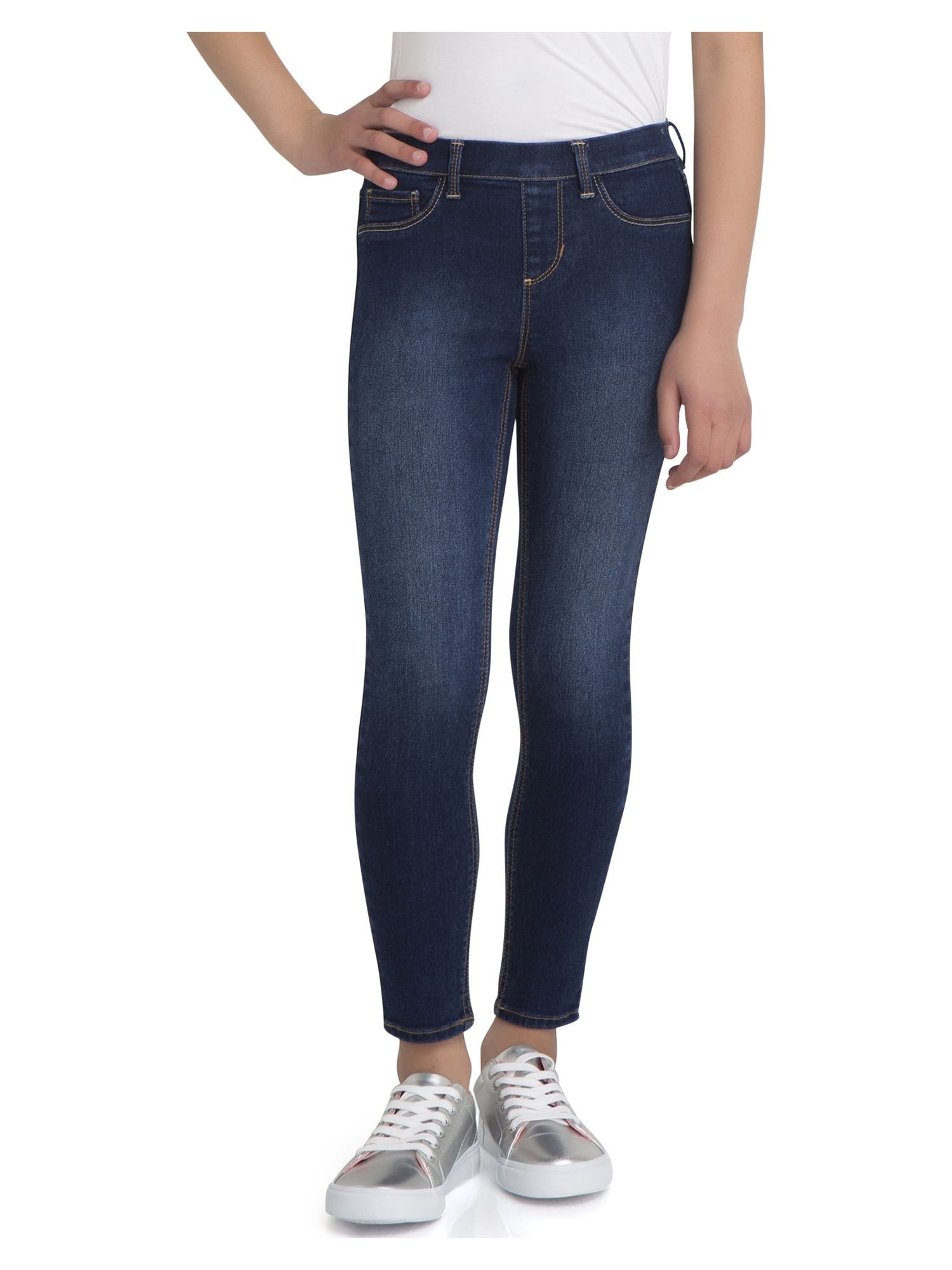 Wonder Nation Girls Kid Tough Pull-On Jegging Jeans, 2-Pack, Sizes 4-18 &  Plus 