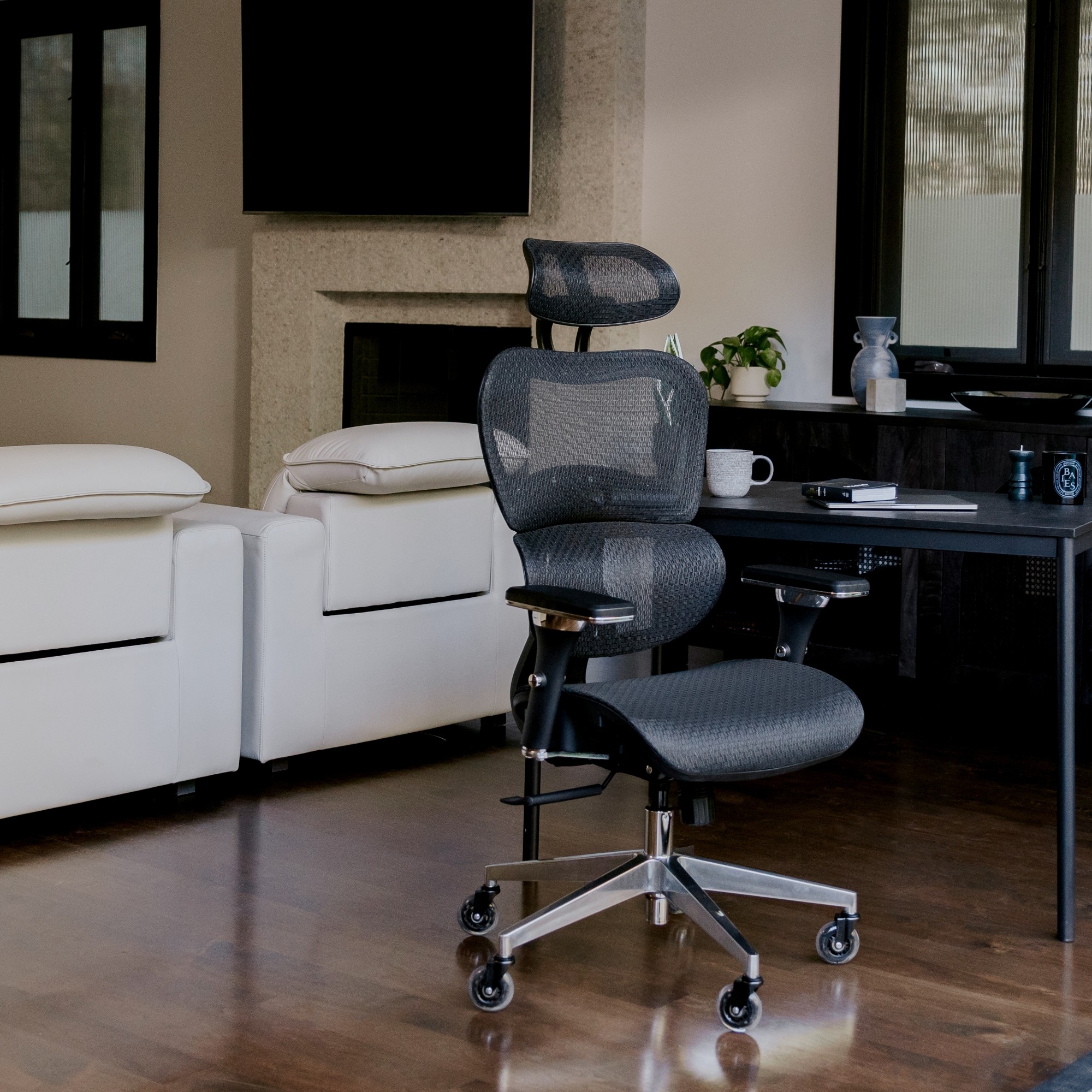 NOUHAUS Ergo3D Ergonomic Office Chair. Mesh, Swivel, Rolling Desk Chair