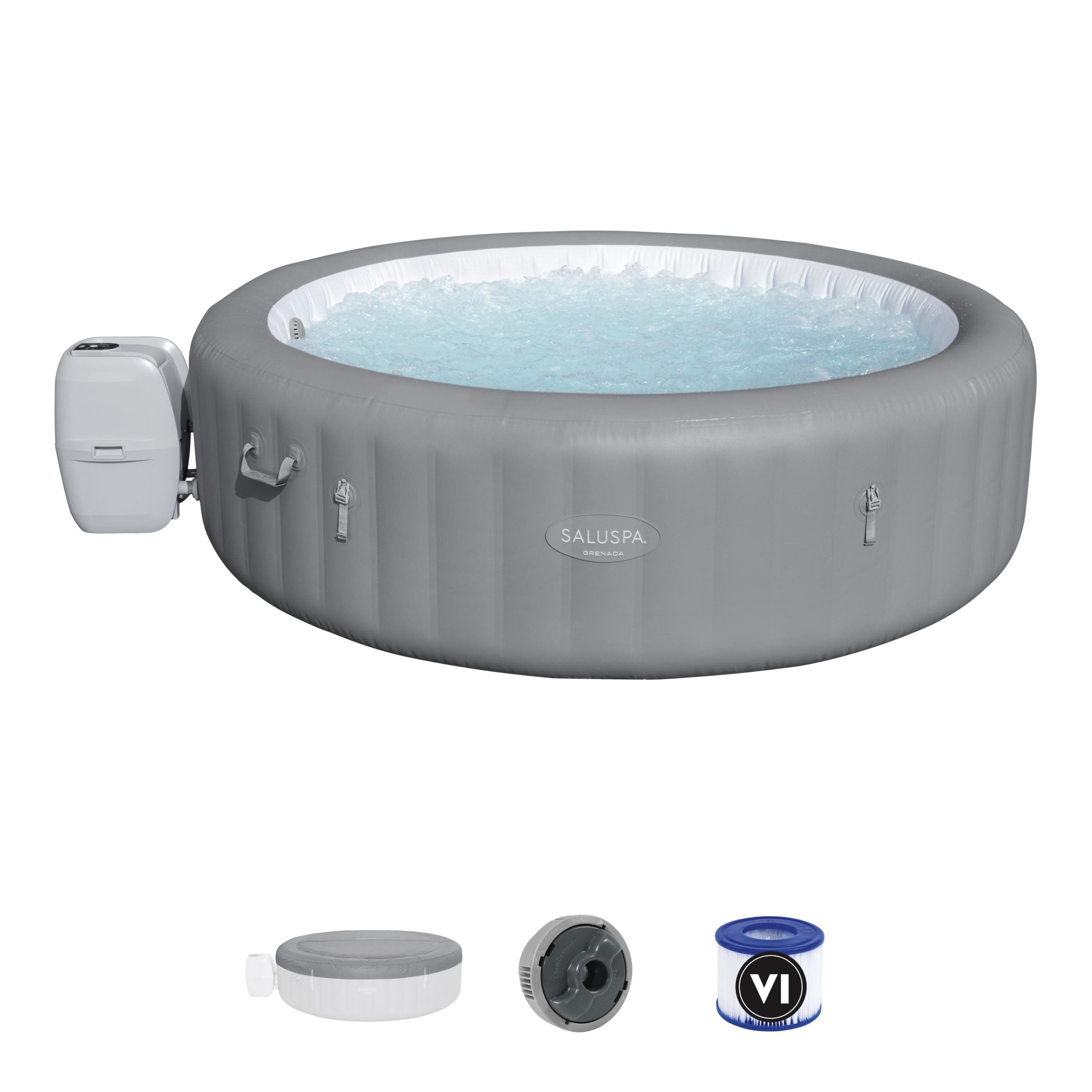 Bestway SaluSpa Grenada 6-8 Person Inflatable AirJet Hot Tub Spa Best ...