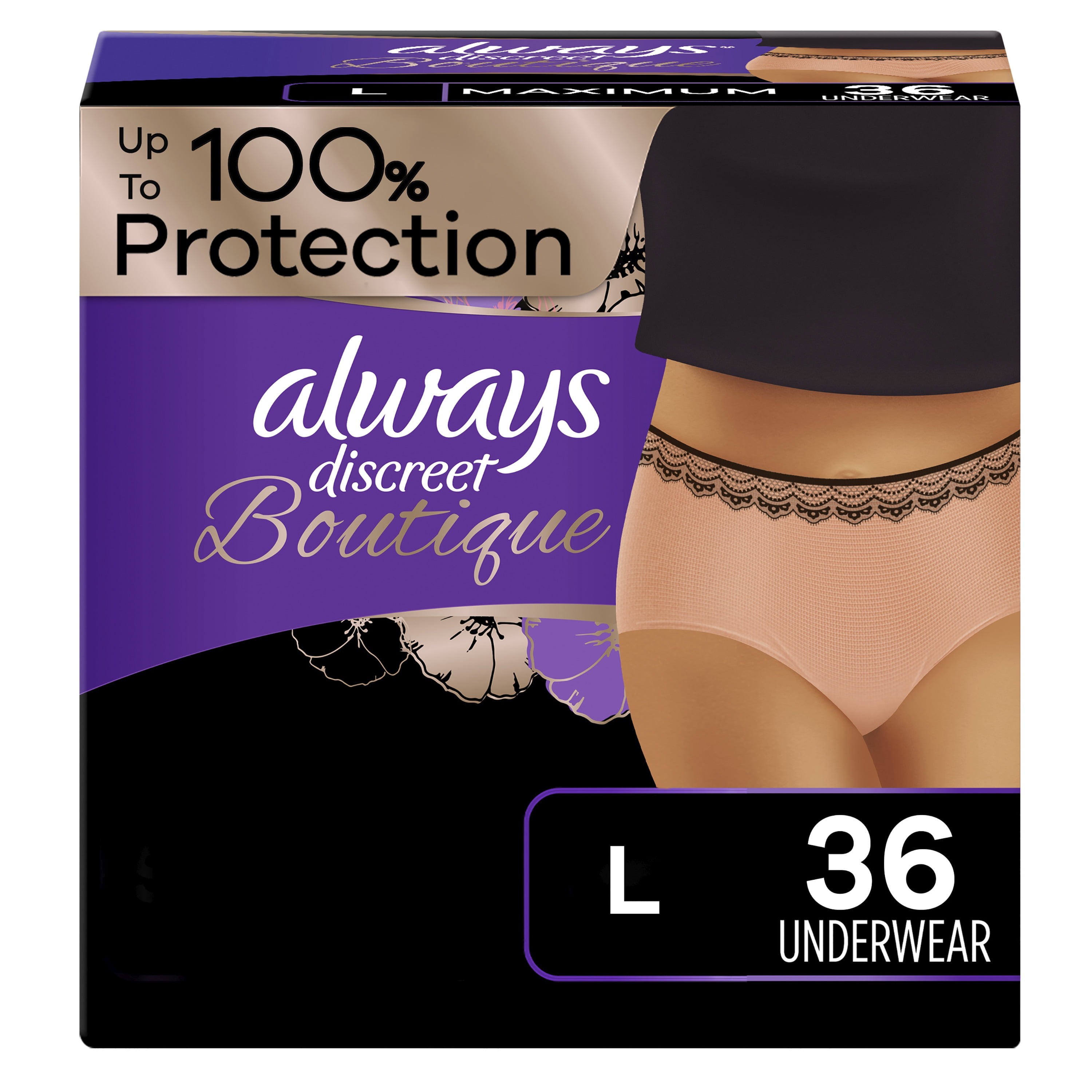 Always Discreet Boutique Incontinence Liners 2 Drop Light Absorbency