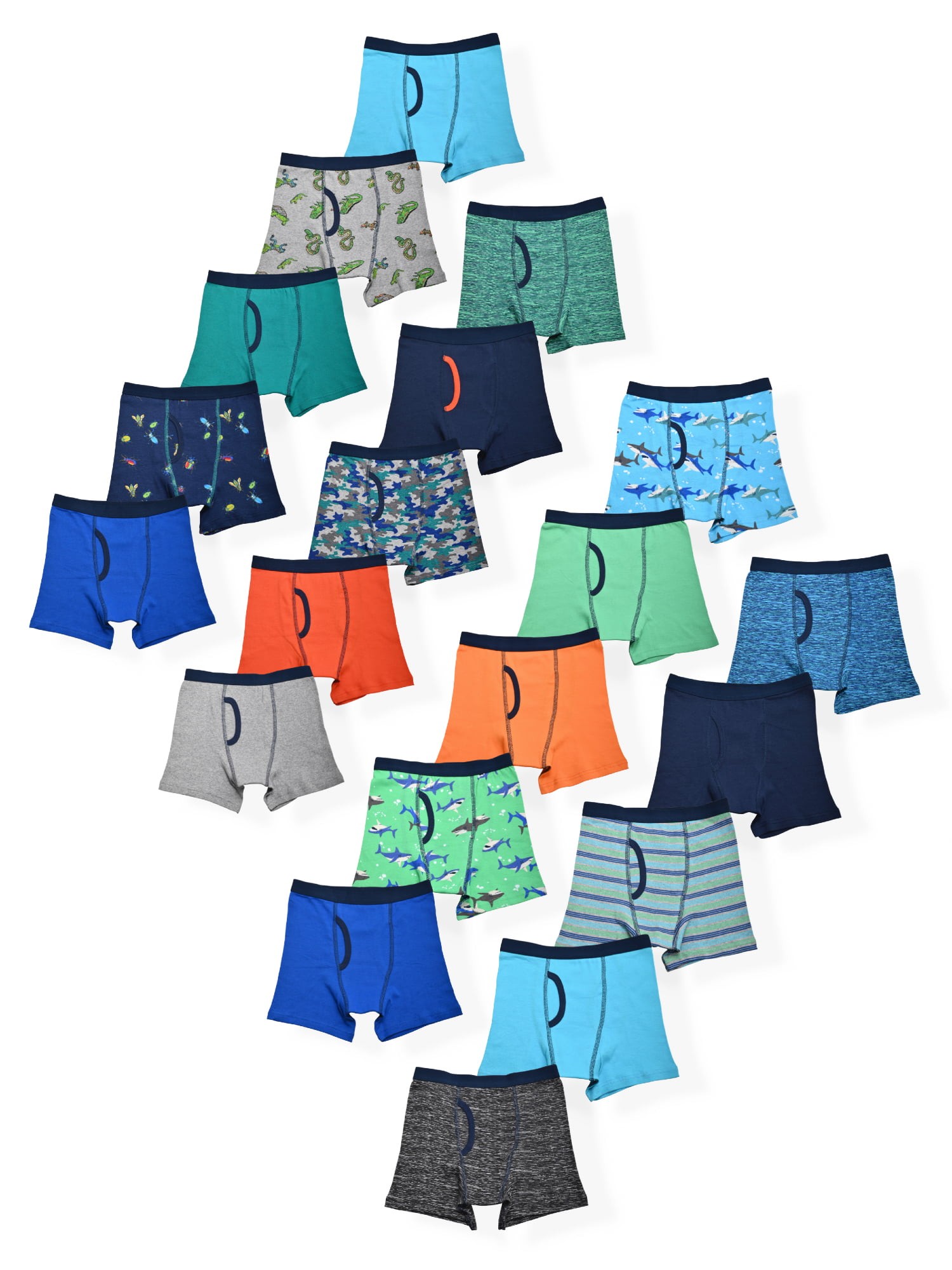 Fruit of the Loom Toddler Boy Cotton Boxer Briefs, 10 Pack
