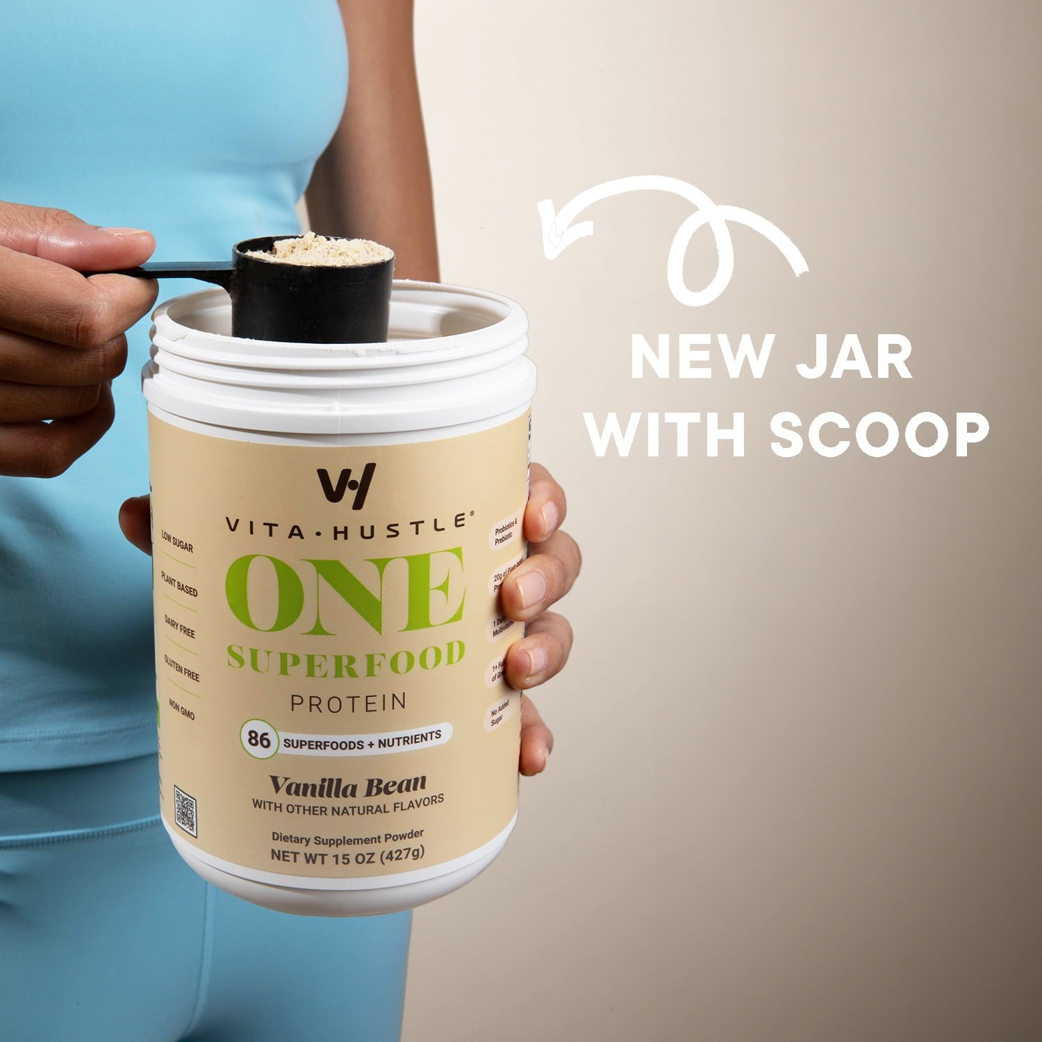 VitaHustle One Superfood Protein + Greens, AllinOne Nutrition Shake