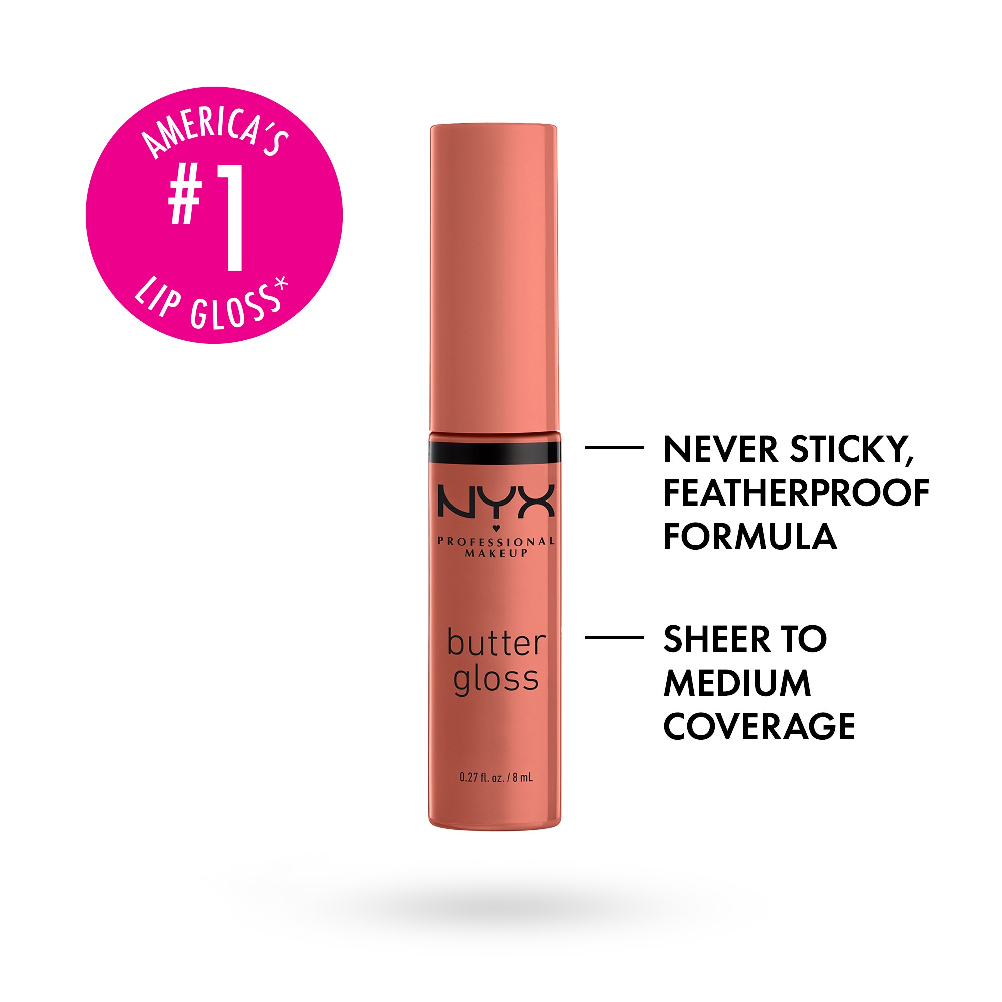 NYX Professional Makeup Butter Gloss, NonSticky Lip Gloss, Apple Crisp