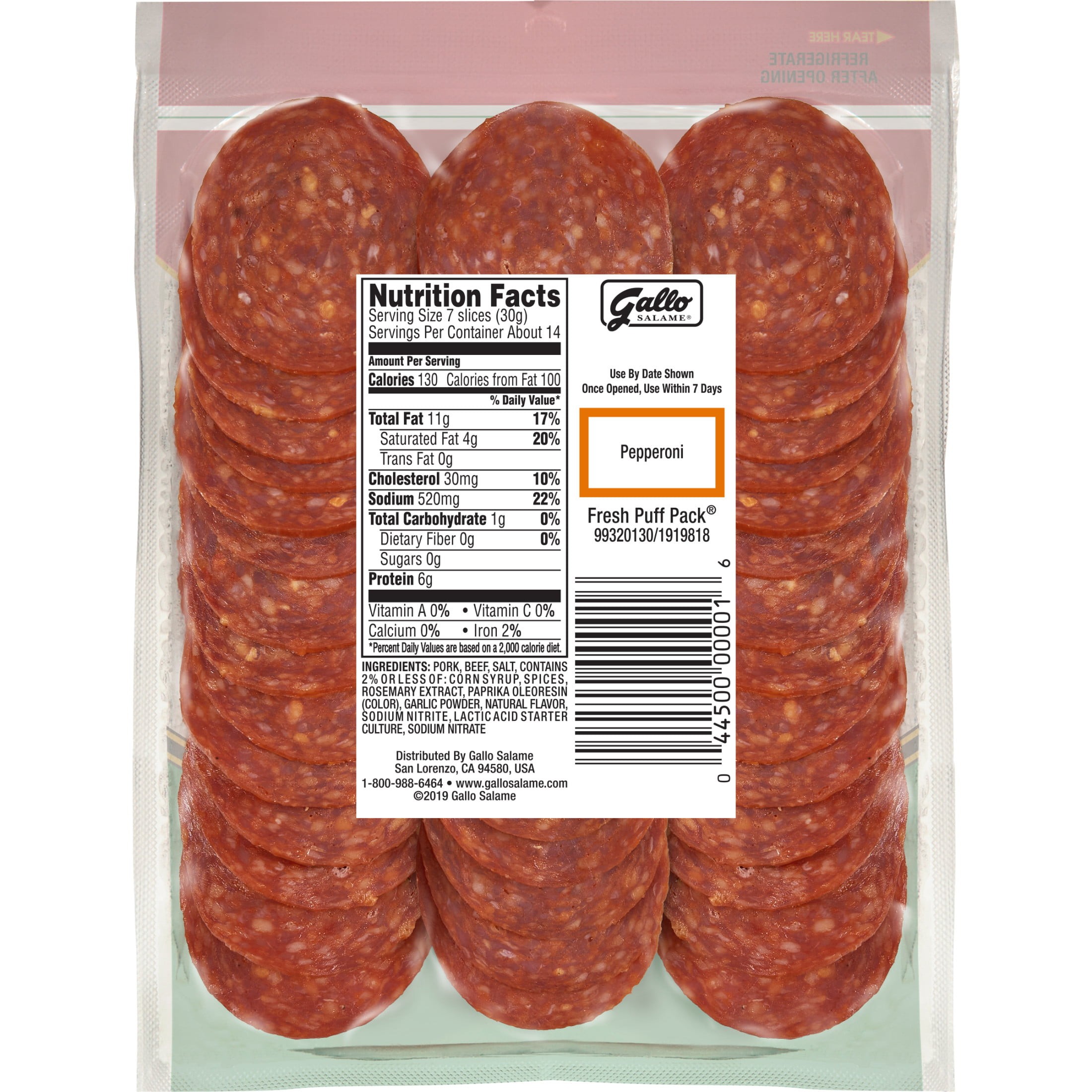 Mejores ofertas e historial de precios de Gallo Sliced Pepperoni Deli Lunch  Meat, 15.2 oz en