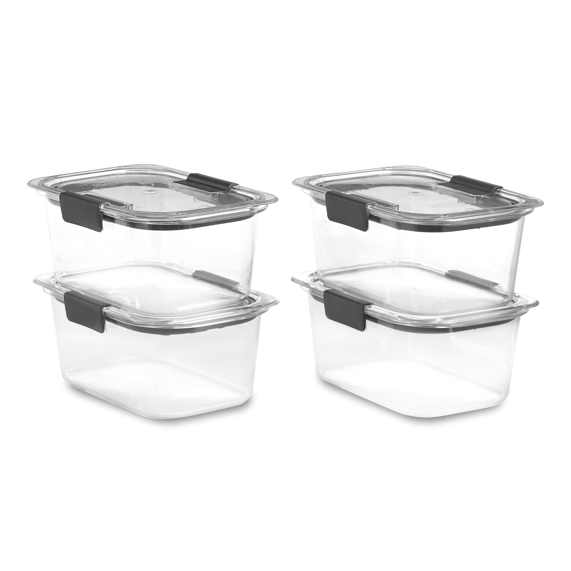 Rubbermaid Brilliance Food Storage Containers, 4.7 Cup, 4 Pack, Leak