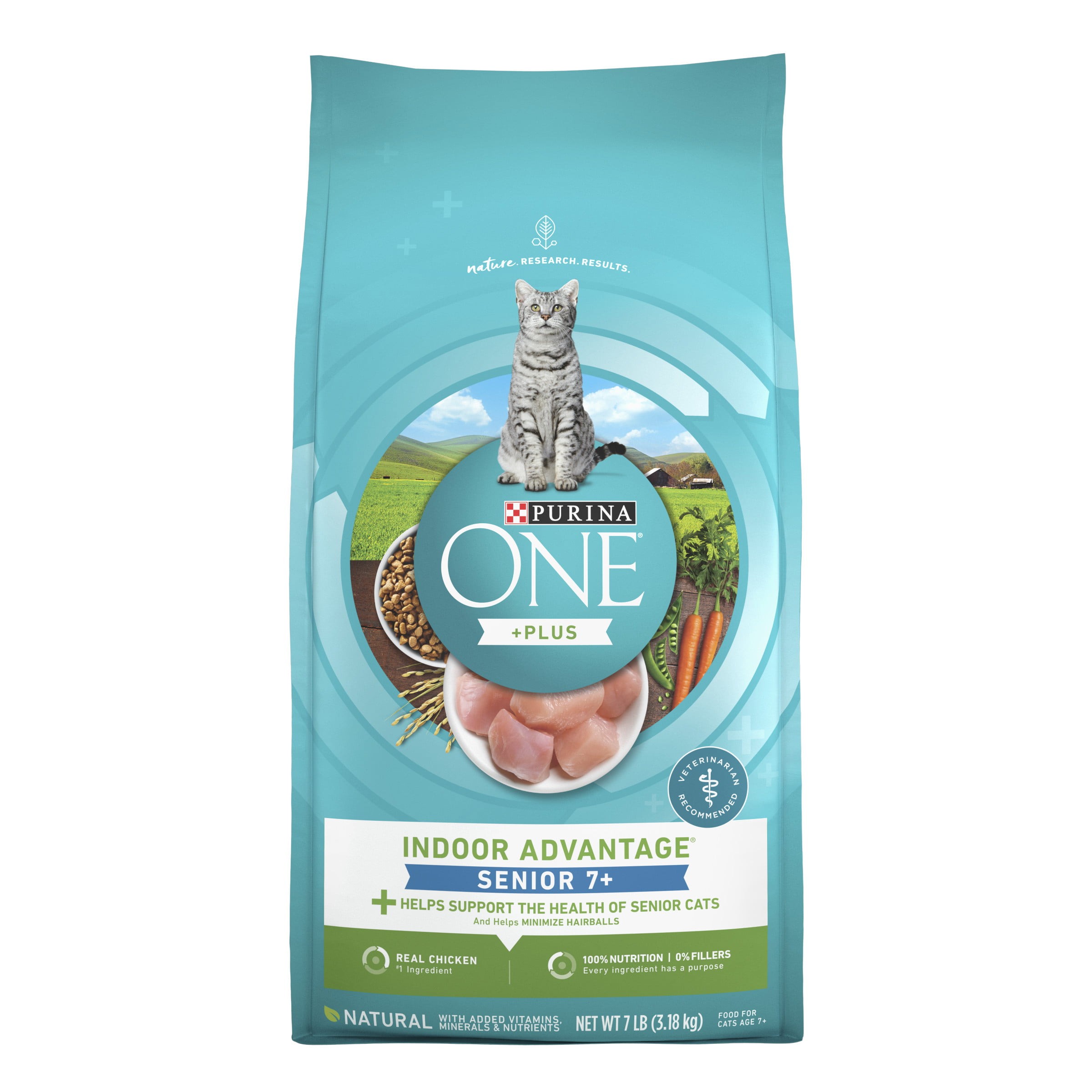 Purina One +Plus Hairball Formula Chicken Dry Cat Food, 16 lb Bag Best ...