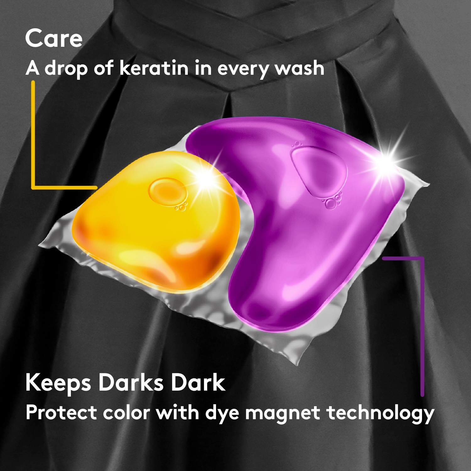 Woolite Darks, 30ct Laundry Detergent Pacs, for Standard & HE Washers