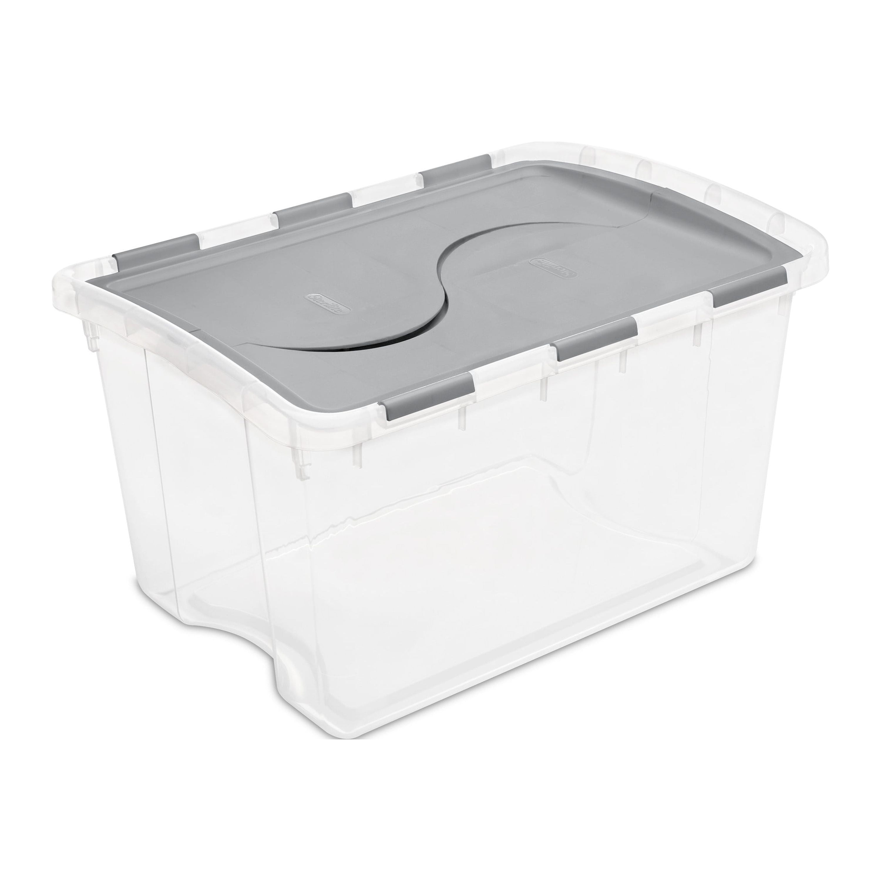 Sterilite 70 Qt. EZ Carry Plastic, Clear/Sage Legume 