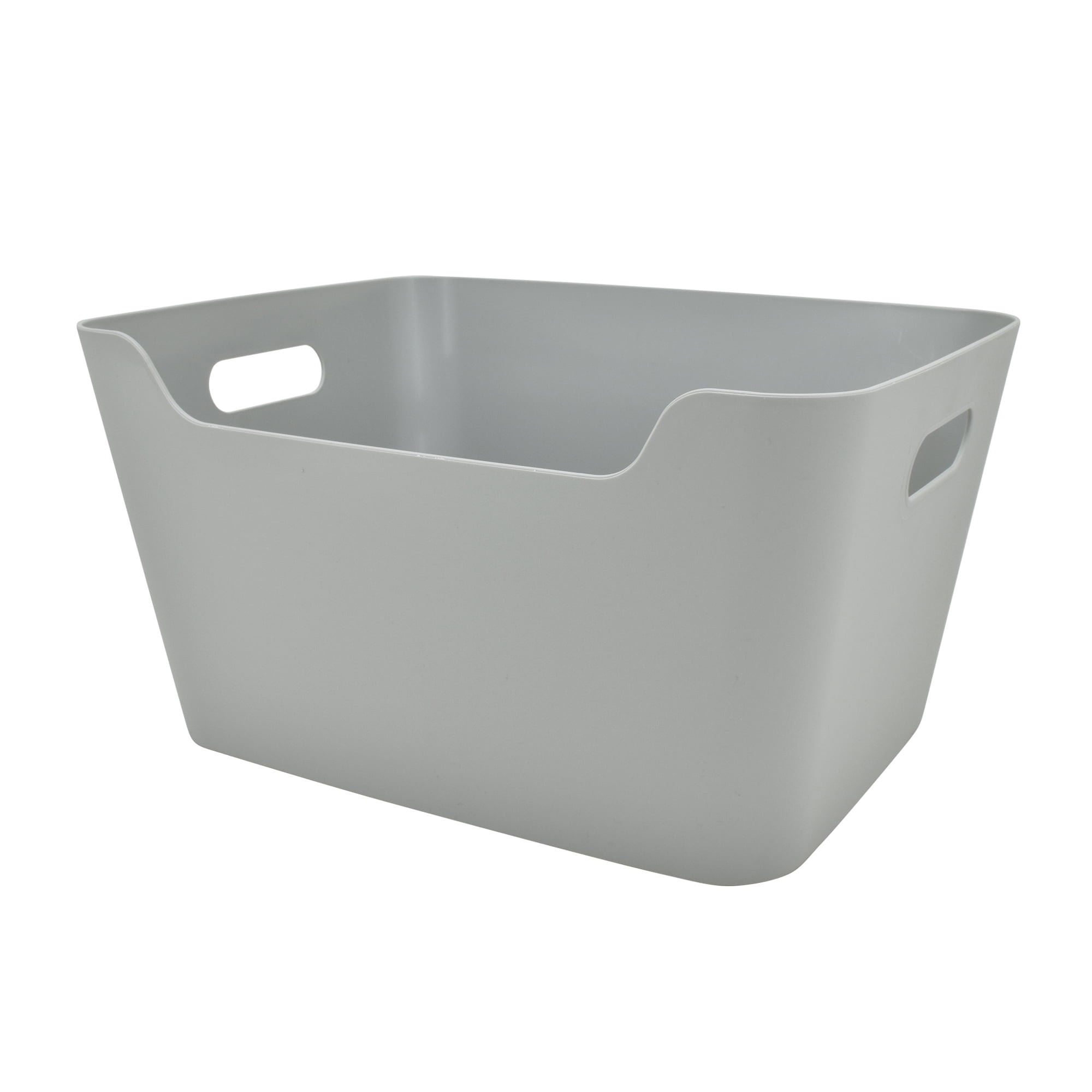 Mainstays Medium Bin Plastic, Gray Flannel