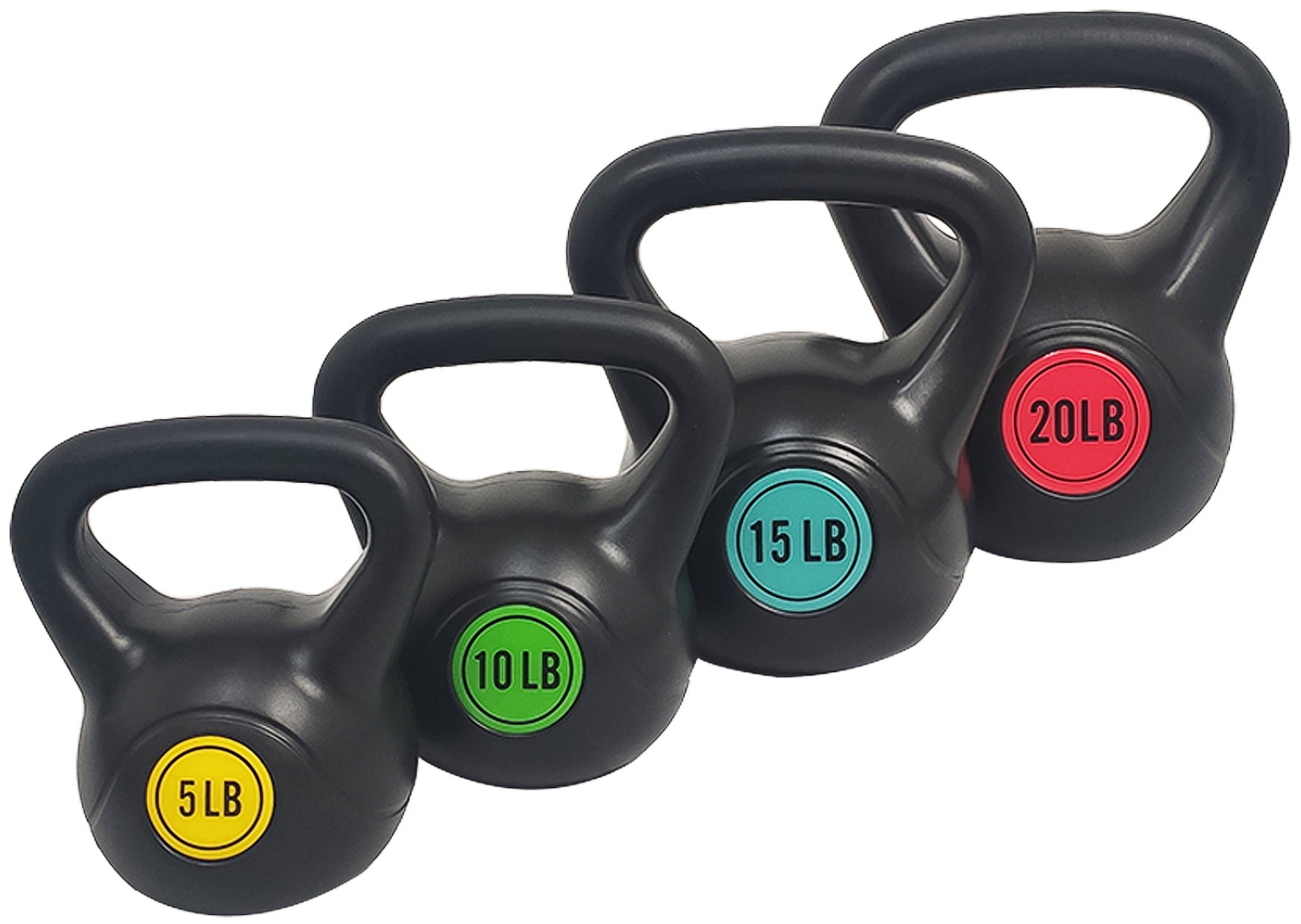 BalanceFrom Wide Grip Kettlebell Exercise Fitness Weight Set, 4Pieces