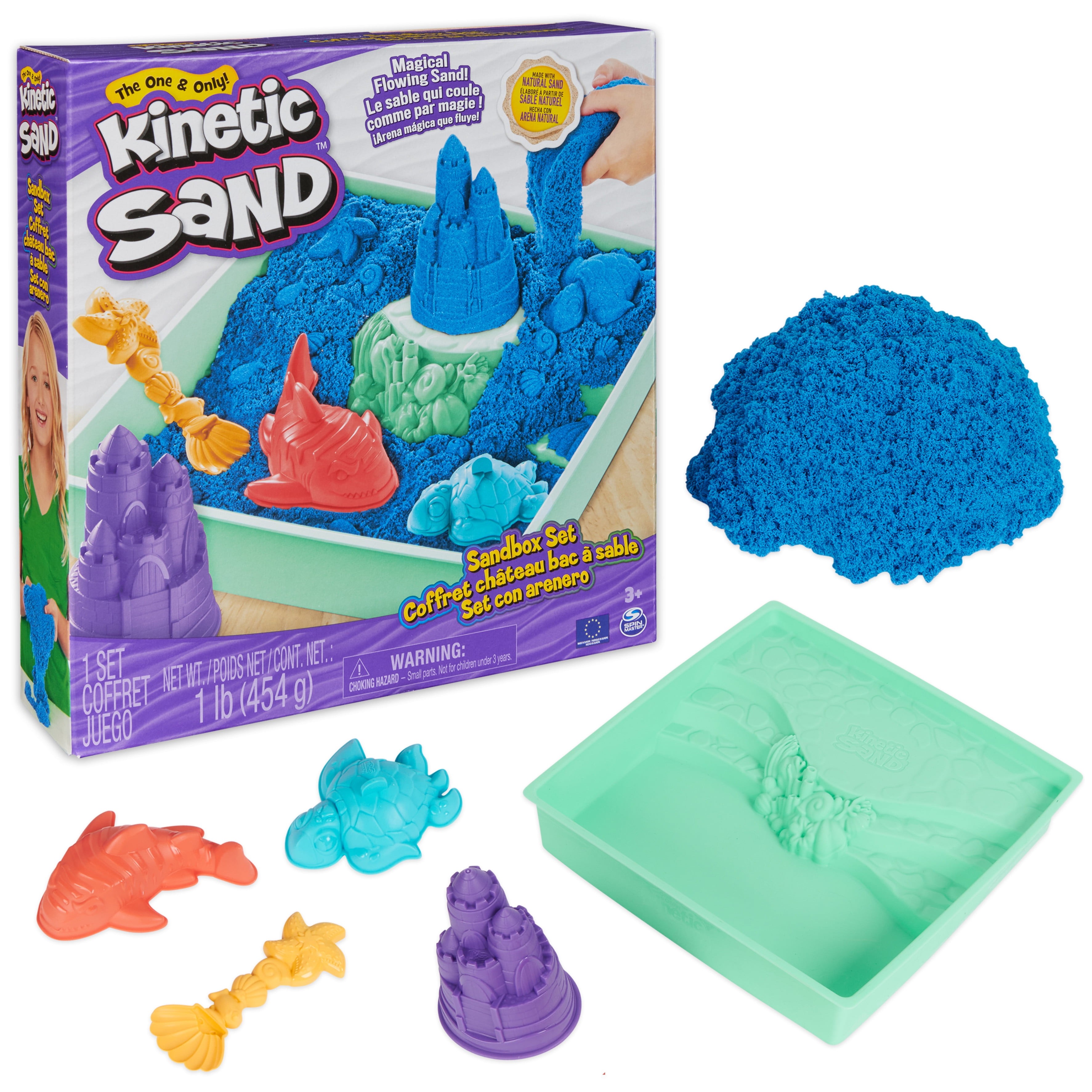 Hey! Play! Moldable Kinetic Sand Activity Set with 35 Toys and