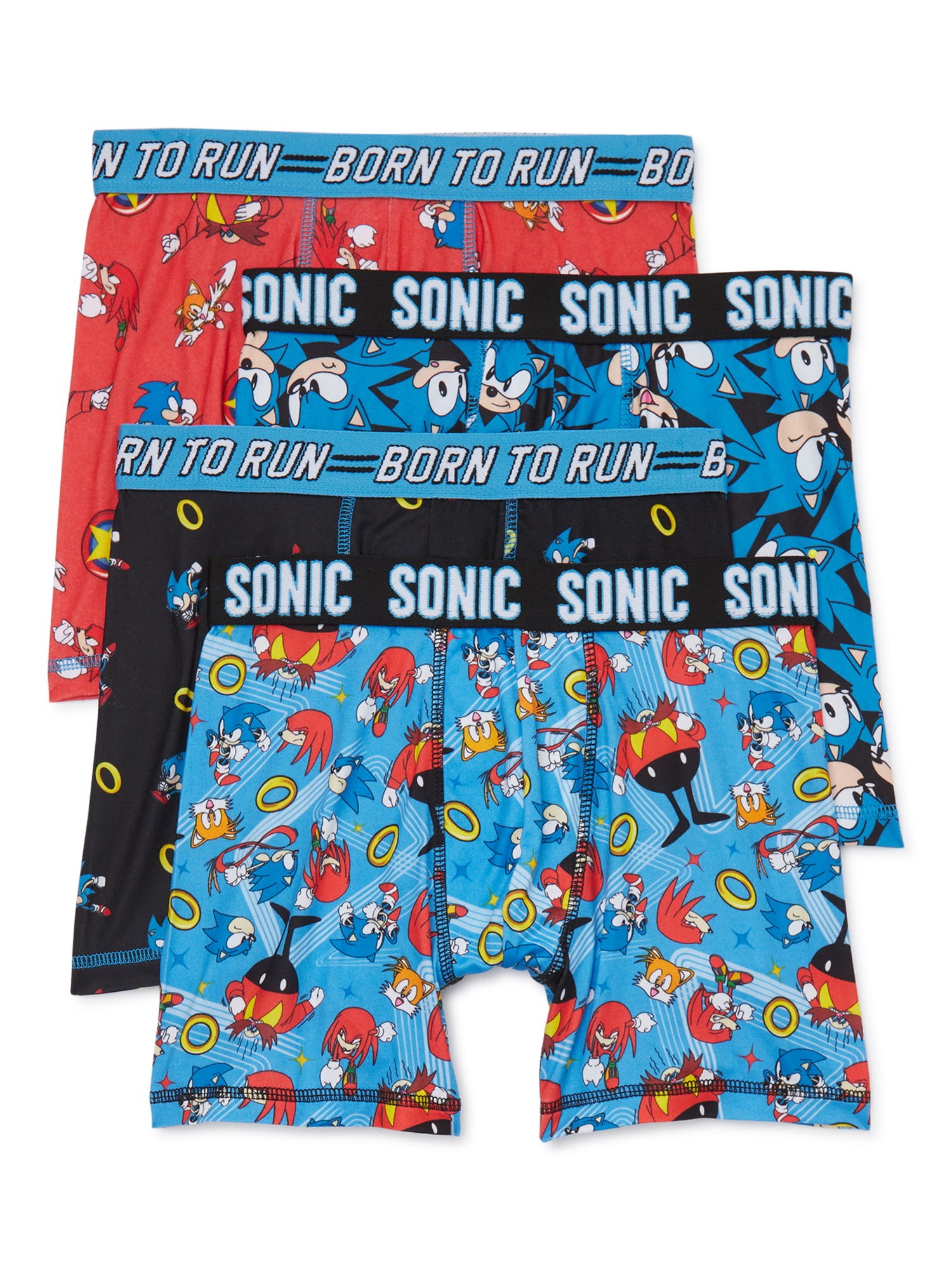 Mejores ofertas e historial de precios de SEGA Sonic the Hedgehog Boys  Boxer Brief Underwear, 4-Pack, Sizes 4-12 en