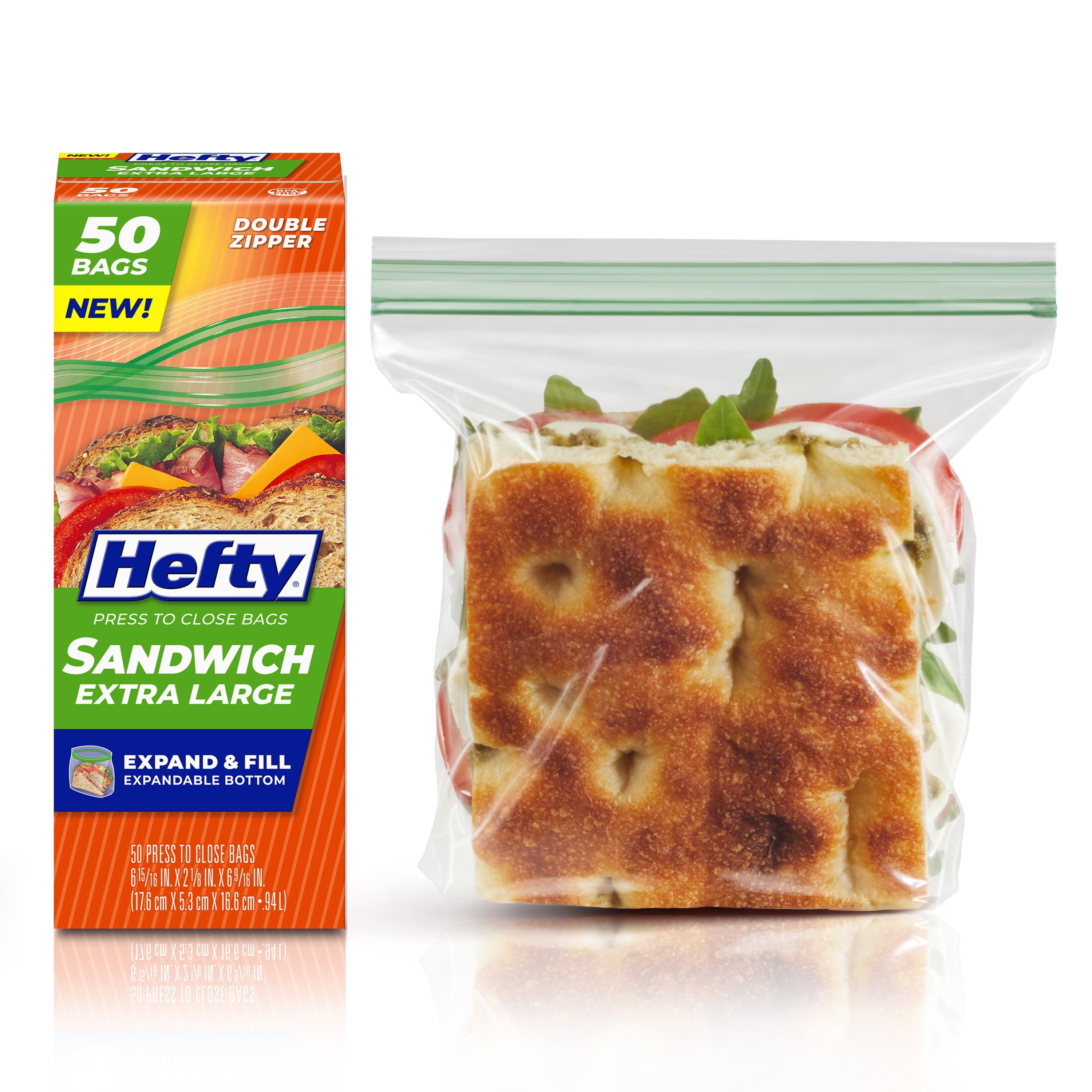 Hefty Slider Freezer Storage Bags, Gallon Size, 60 Count - Walmart