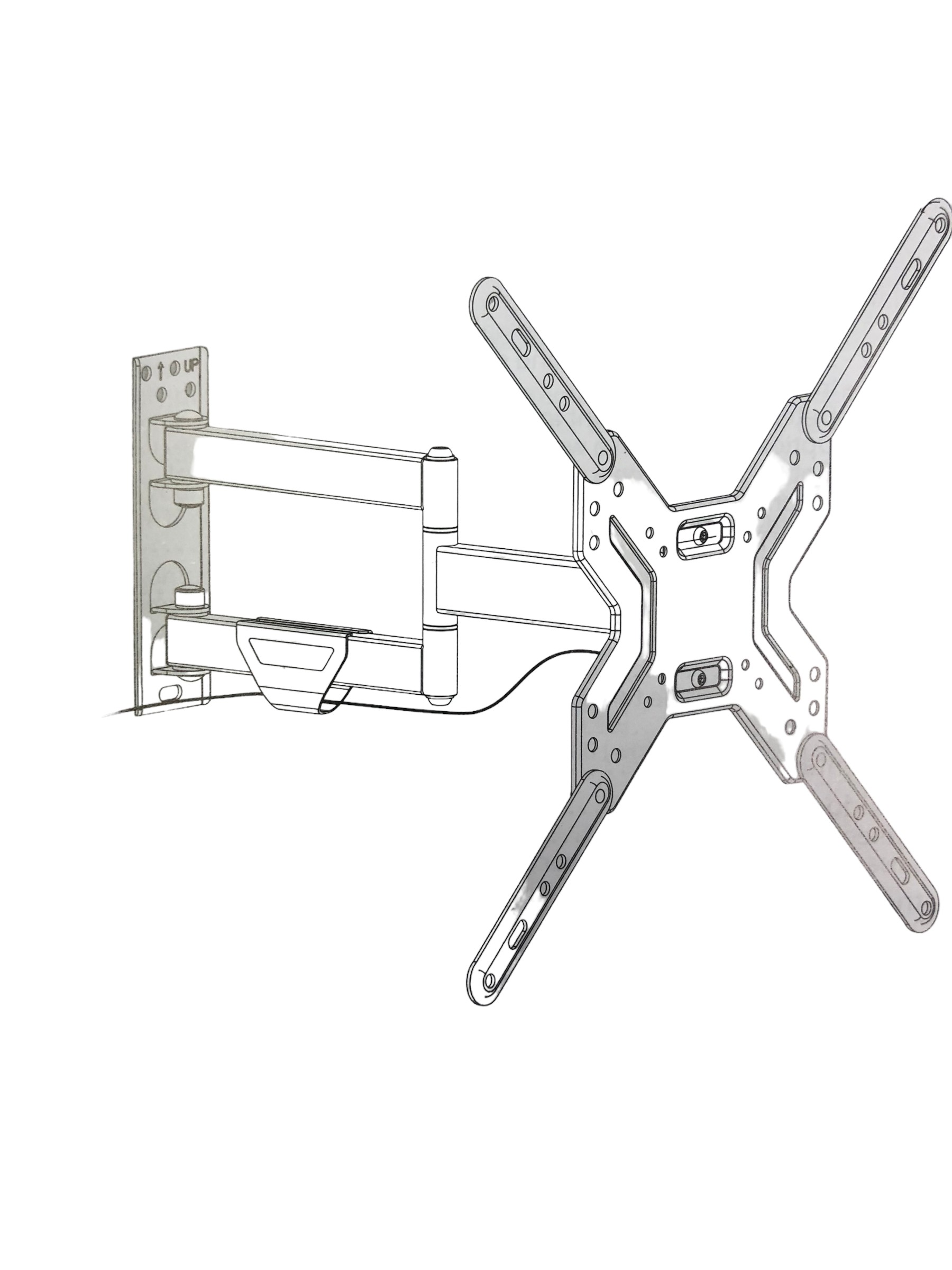 Best Buy essentials™ Full Motion TV Wall Mount for Most 1950" TVs