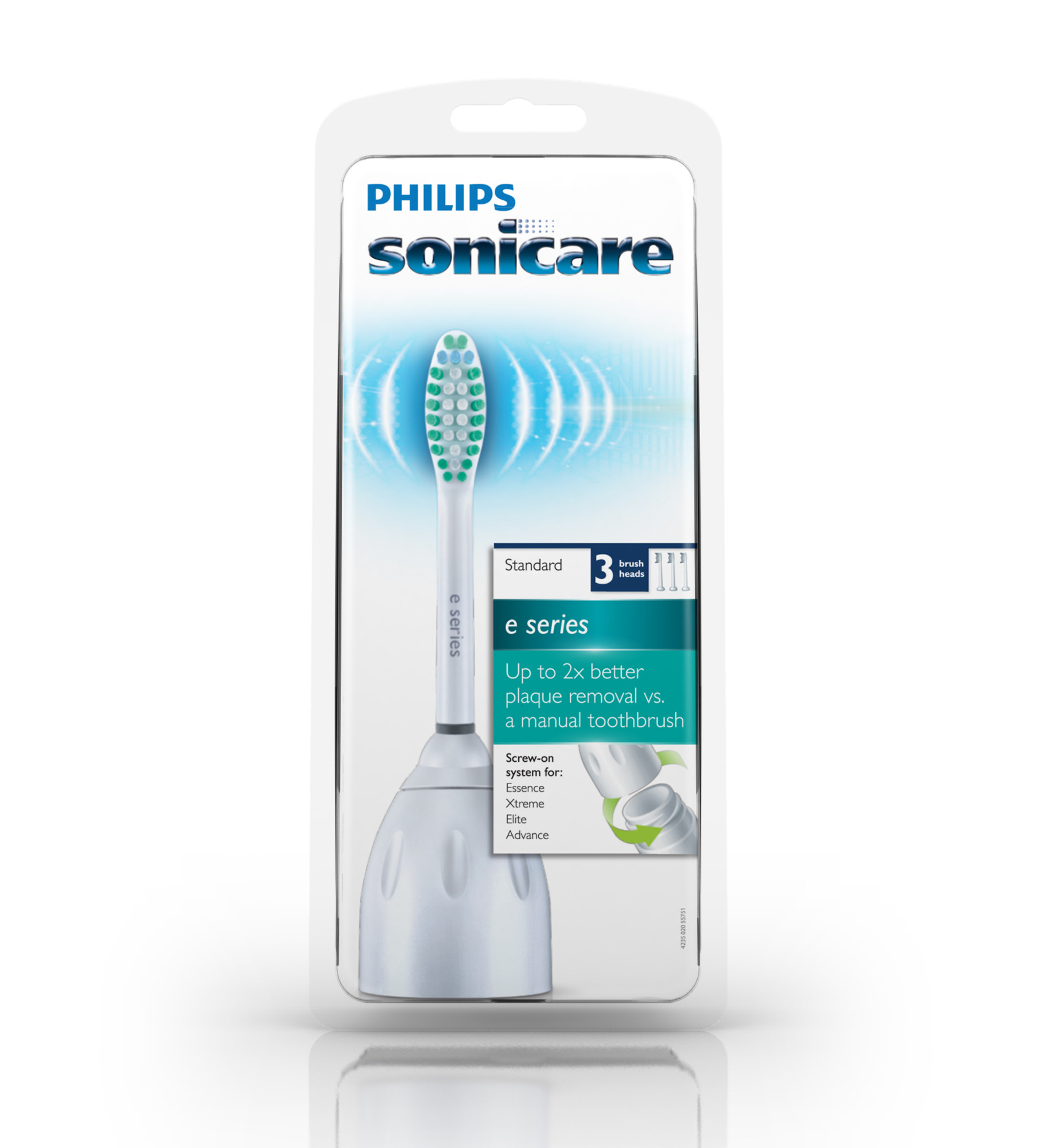 Philips Sonicare ESeries Replacement Toothbrush Heads, HX7023/64, 3pk