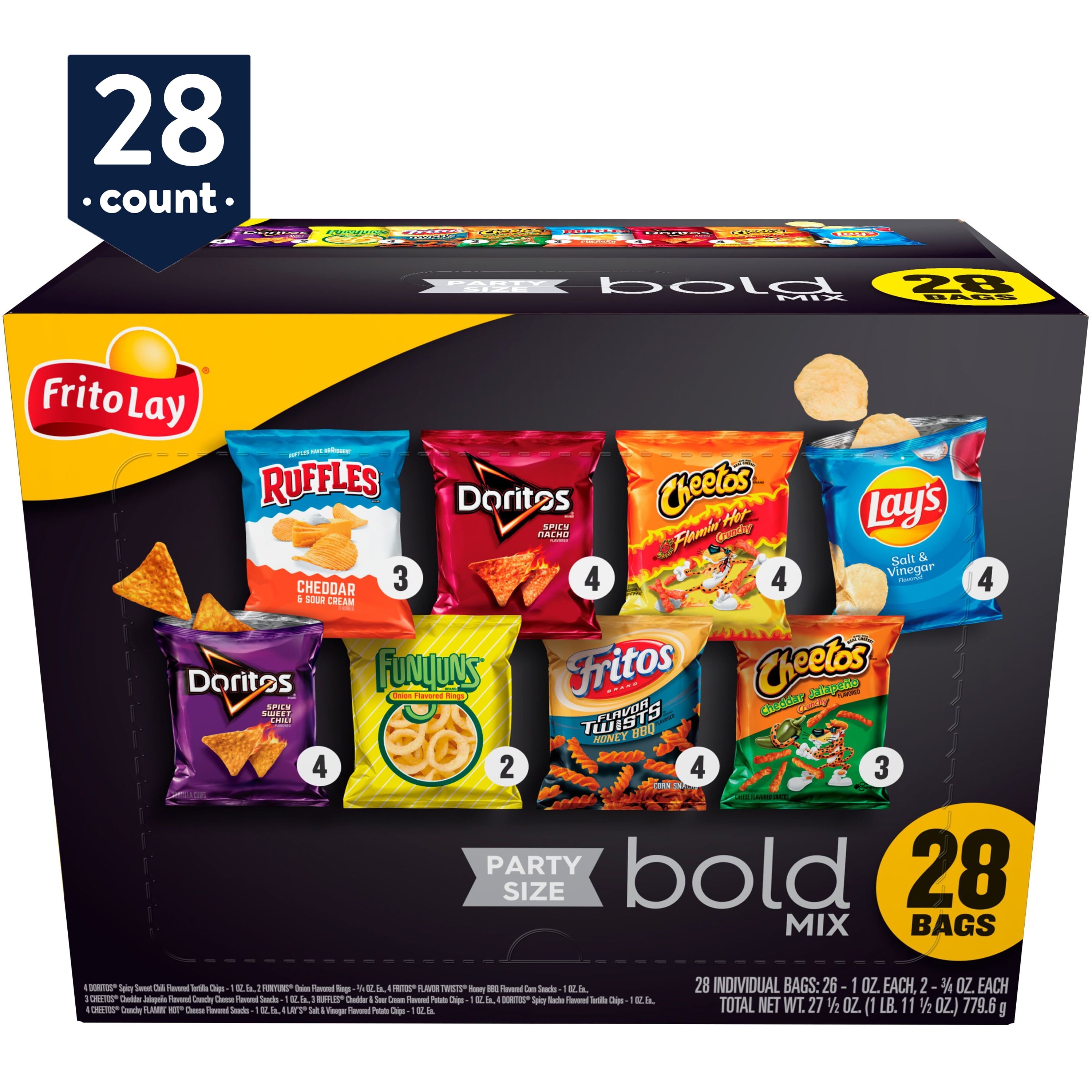 Frito-Lay Snacks Bold Mix Variety Pack, 28 Count Best Deals and Price ...