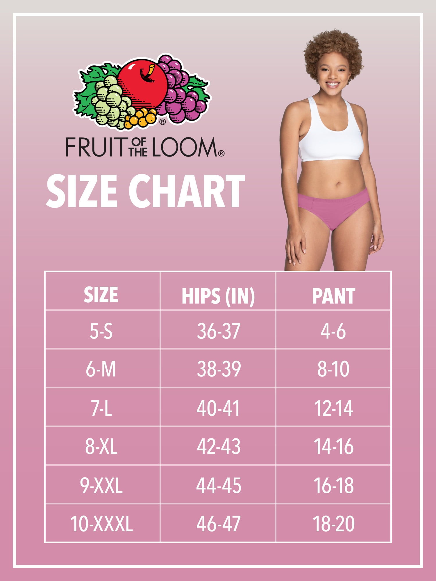 Fruit of the Loom Women's Bikini Underwear, 6 Pack 