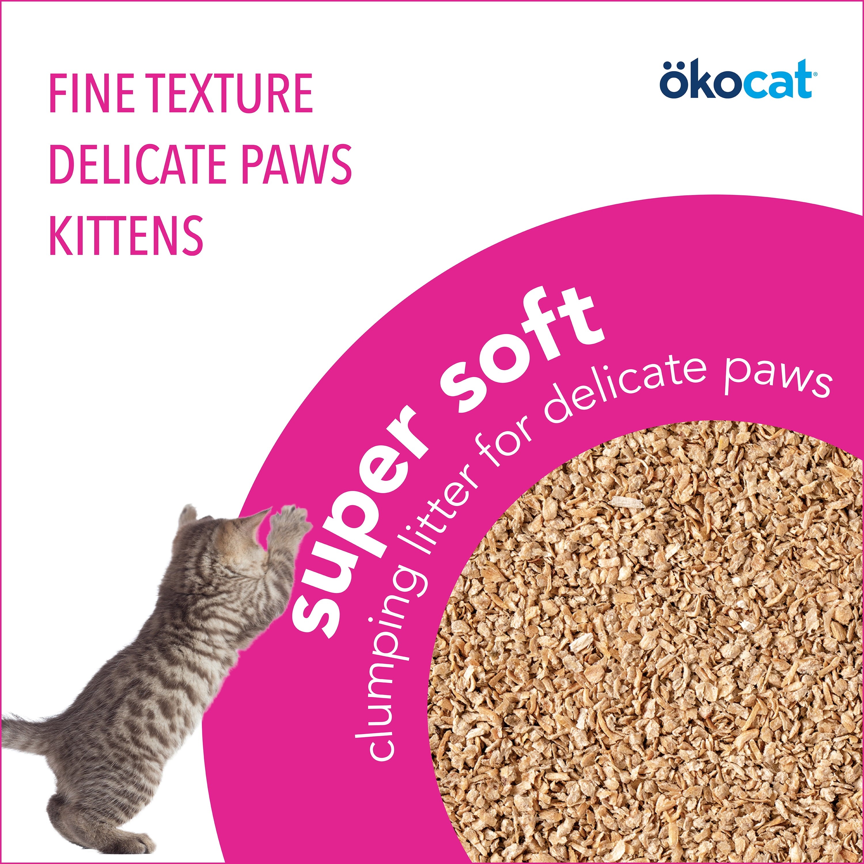 okocat Super Soft Clumping Natural Wood Cat Litter for Delicate Paws
