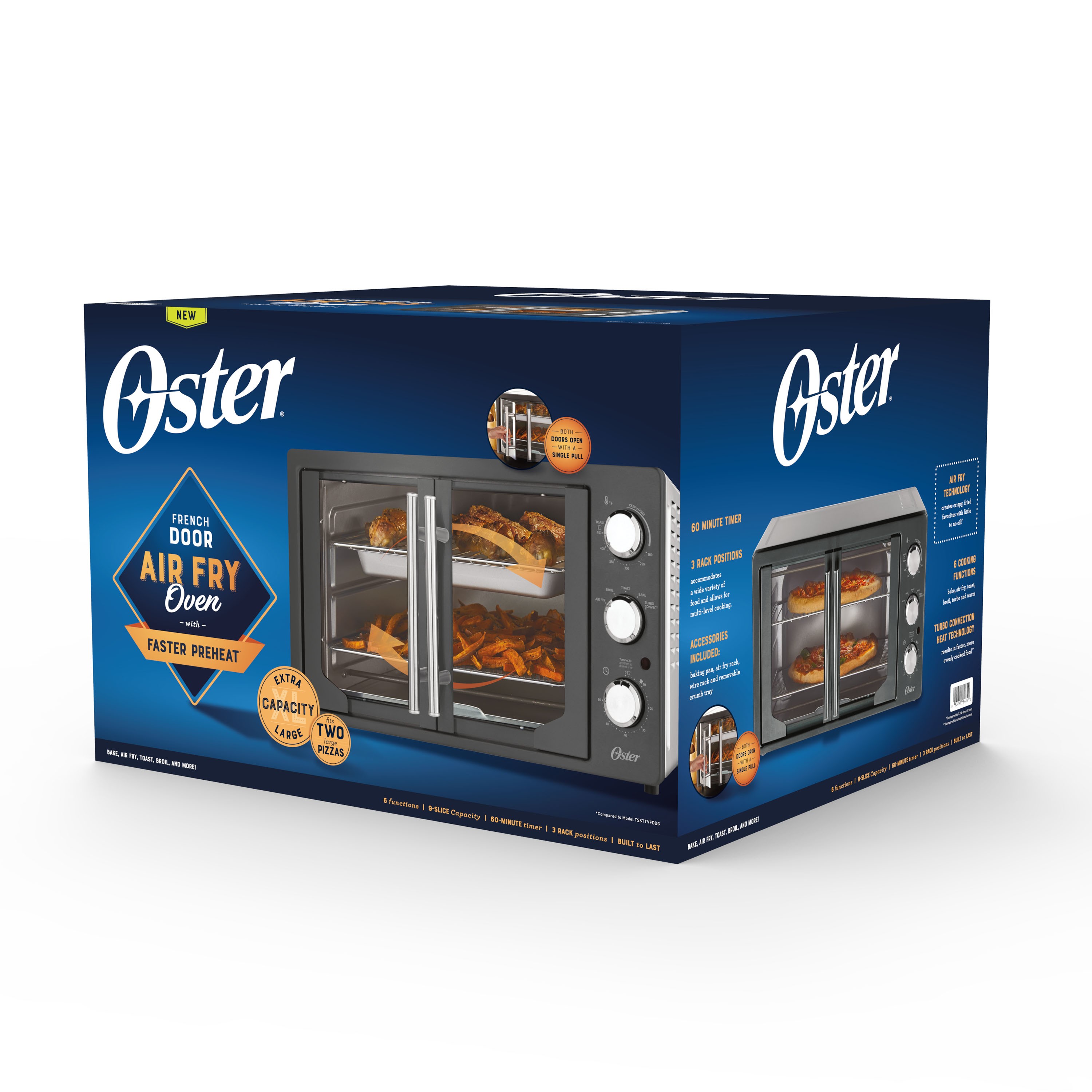 Oster Extra-Large French Door Air Fry Countertop Toaster Oven Best ...