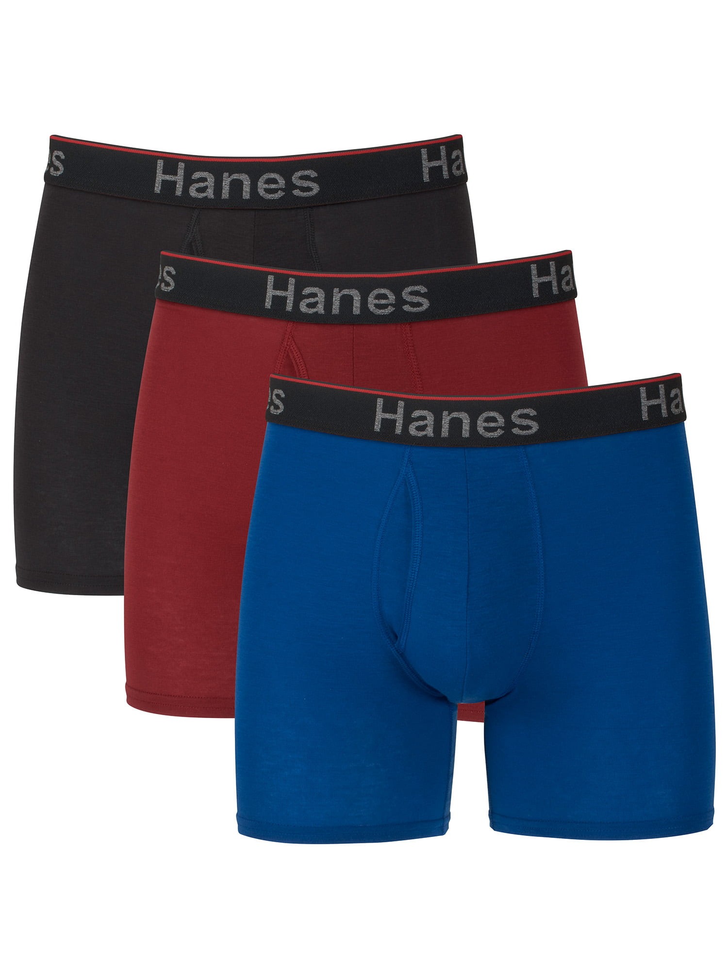 Hanes Premium Men's 3pk Trunks With Anti Chafing Total Support