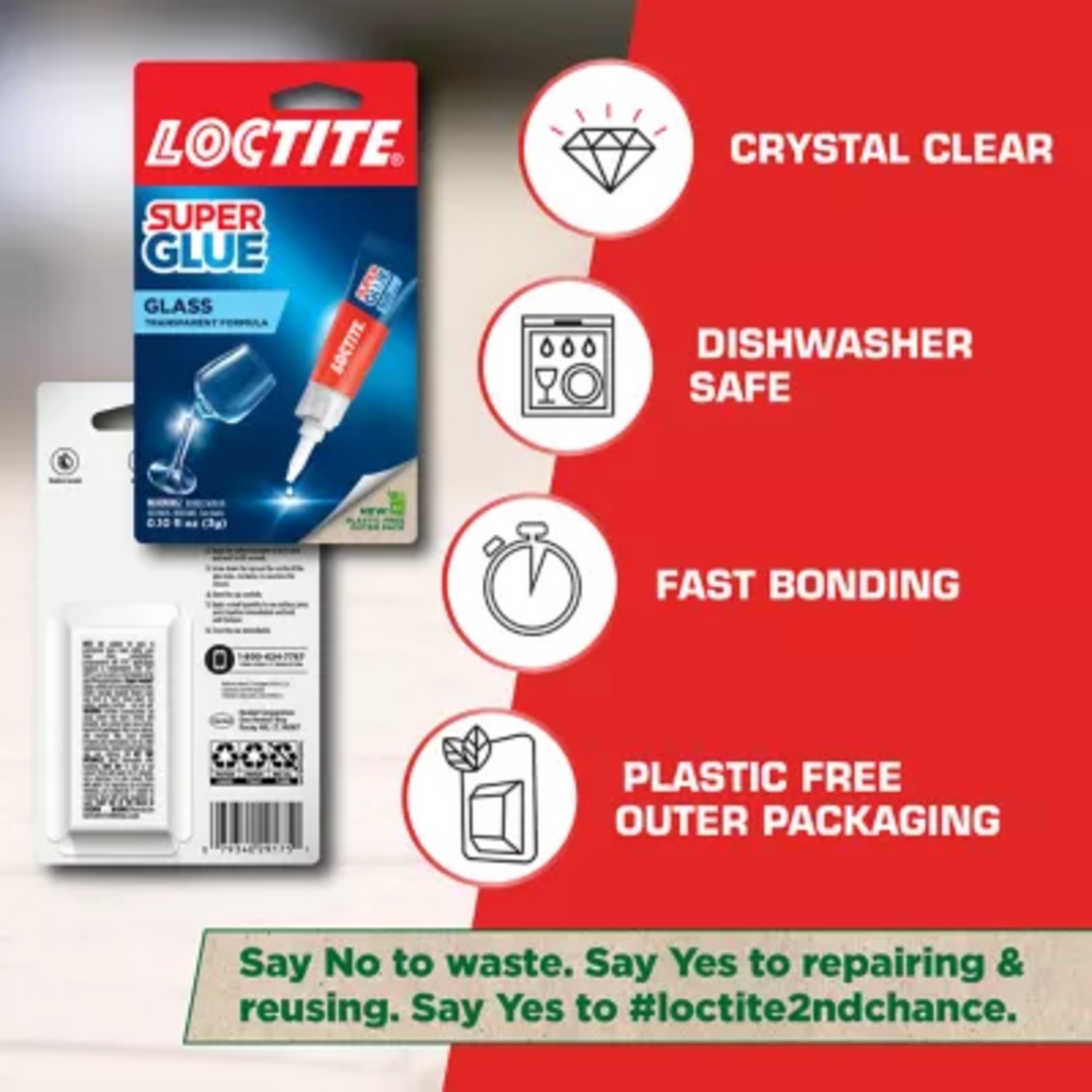 Loctite Glass Glue, 1, Clear 2 g Tube Best Deals and Price History at
