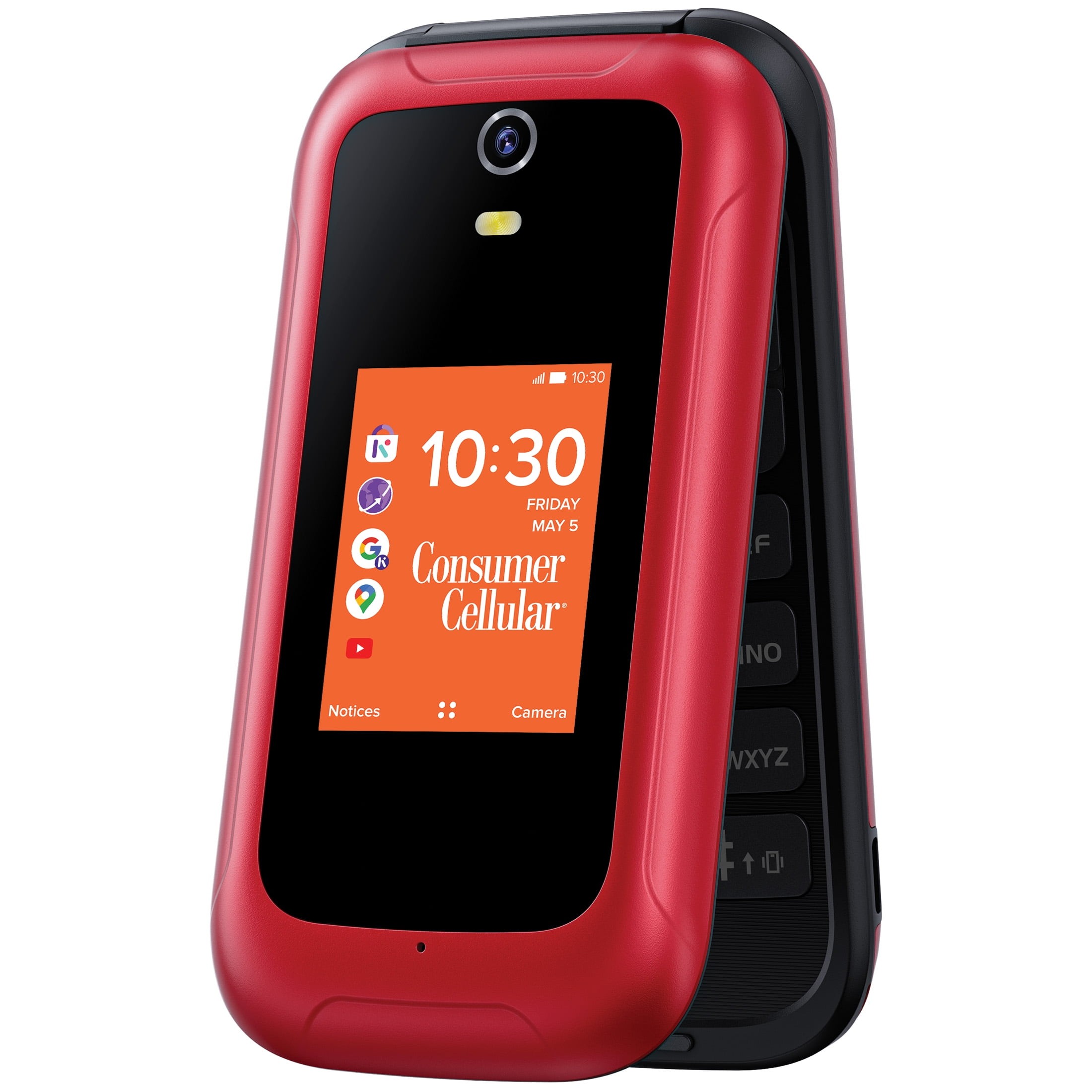 Consumer cellular iris 8gb red flip phone best deals and price