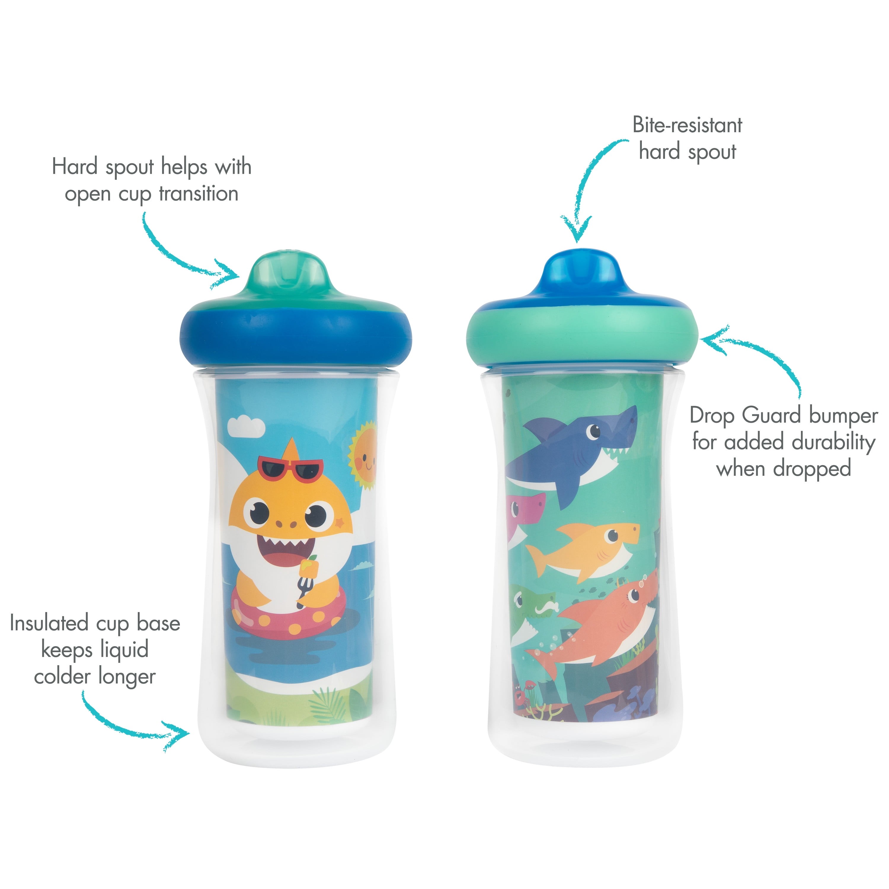 Nuk Insulated Hard Spout Sippy Cup, 9 oz, 2 Pack